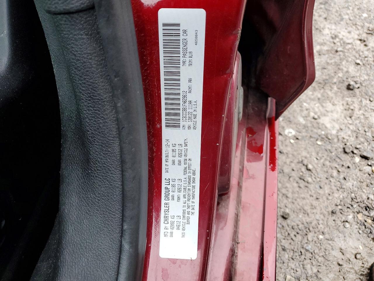 2015 Chrysler 200 S Red vin: 1C3CCCBB1FN629612