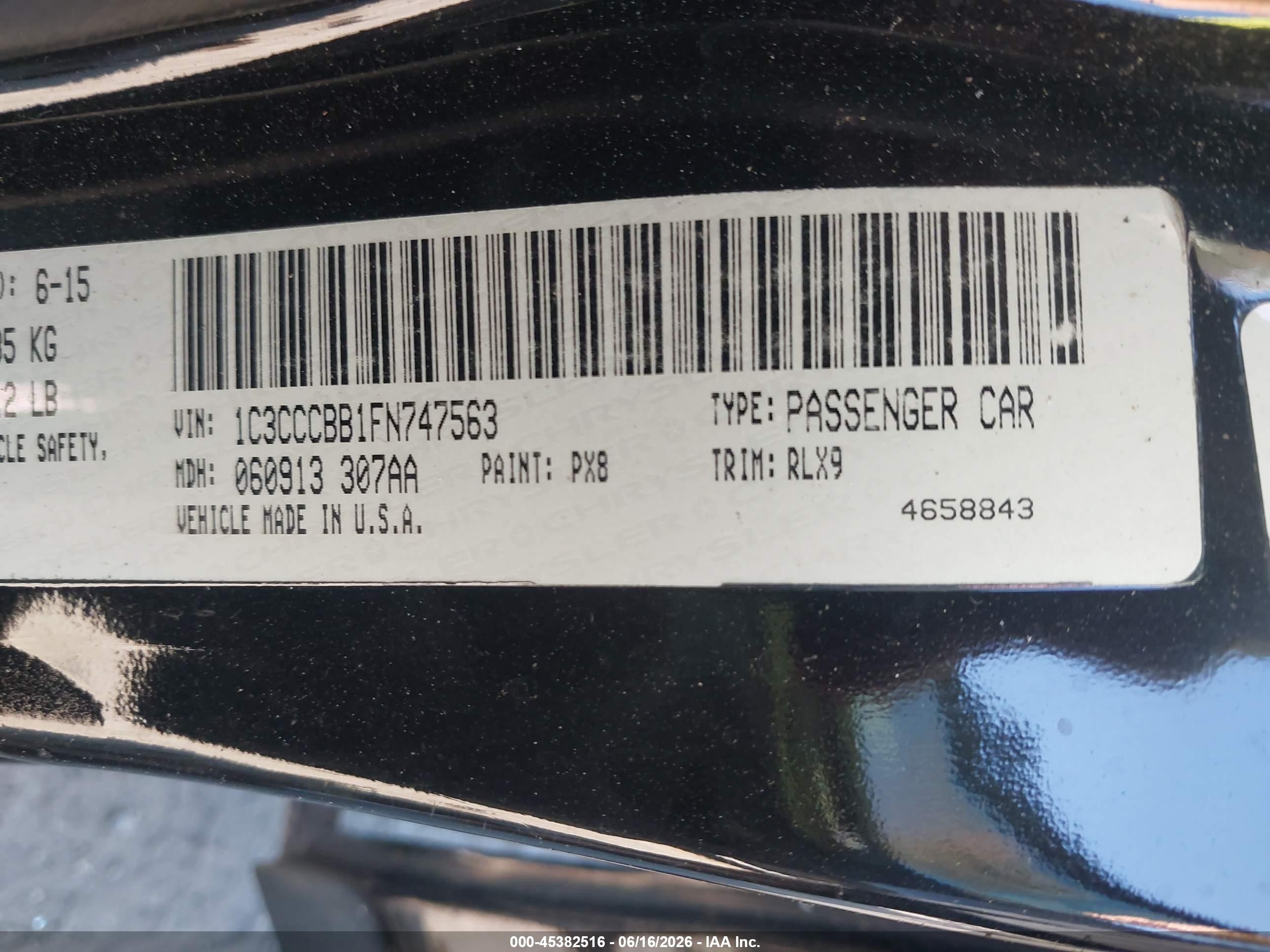 2015 Chrysler 200 S Черный vin: 1C3CCCBB1FN747563