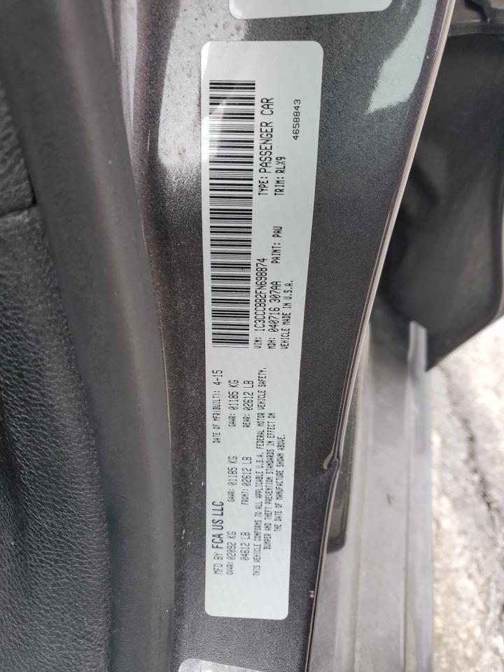 2015 Chrysler 200 S Серый vin: 1C3CCCBB2FN698874