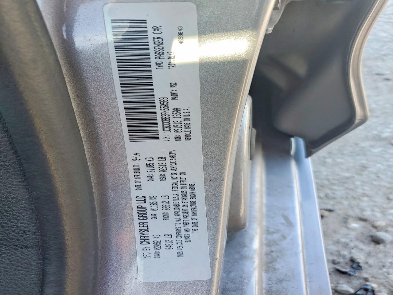 2015 Chrysler 200 S Silver vin: 1C3CCCBB3FN550569