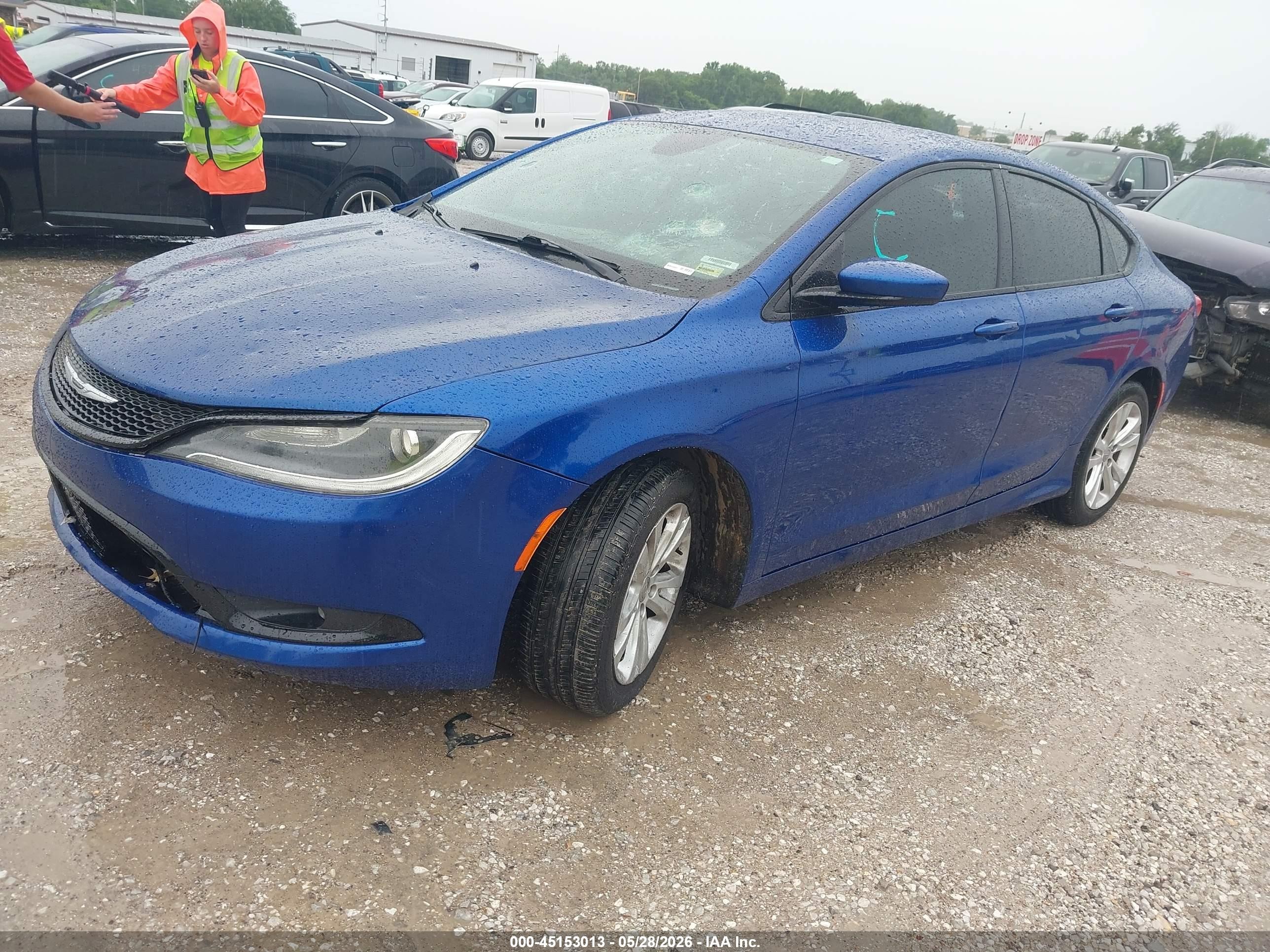 2015 Chrysler 200 S Blue vin: 1C3CCCBB3FN677774