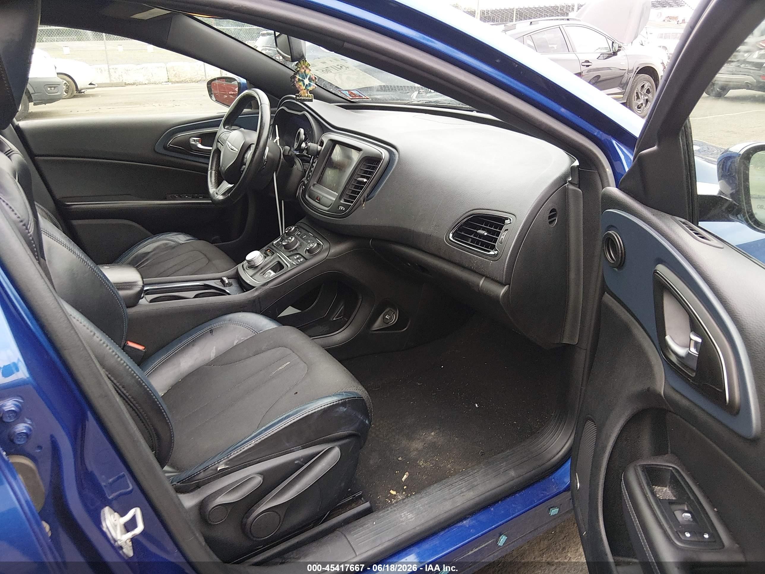 2015 Chrysler 200 S Синий vin: 1C3CCCBB4FN610200