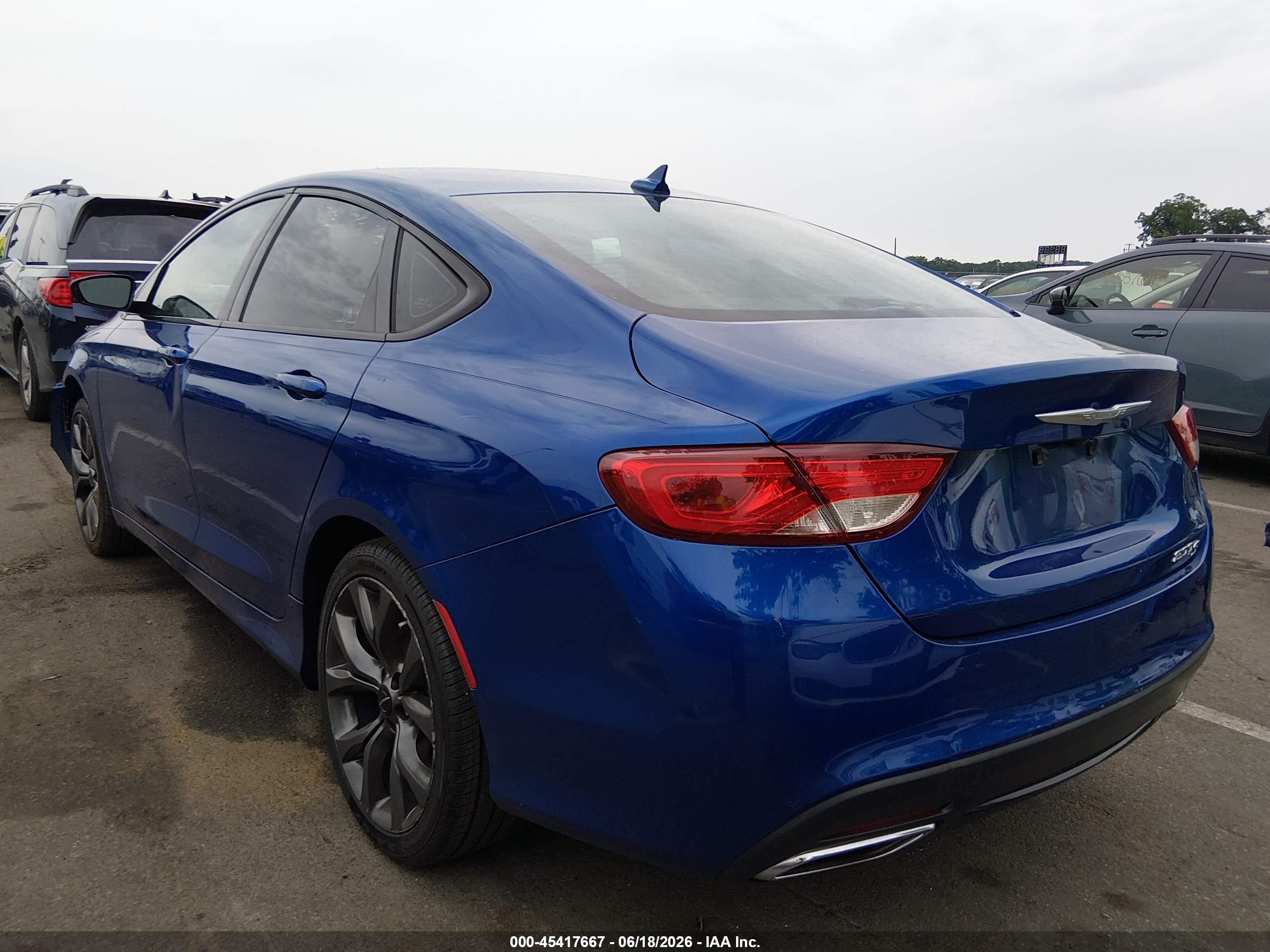 2015 Chrysler 200 S Синий vin: 1C3CCCBB4FN610200
