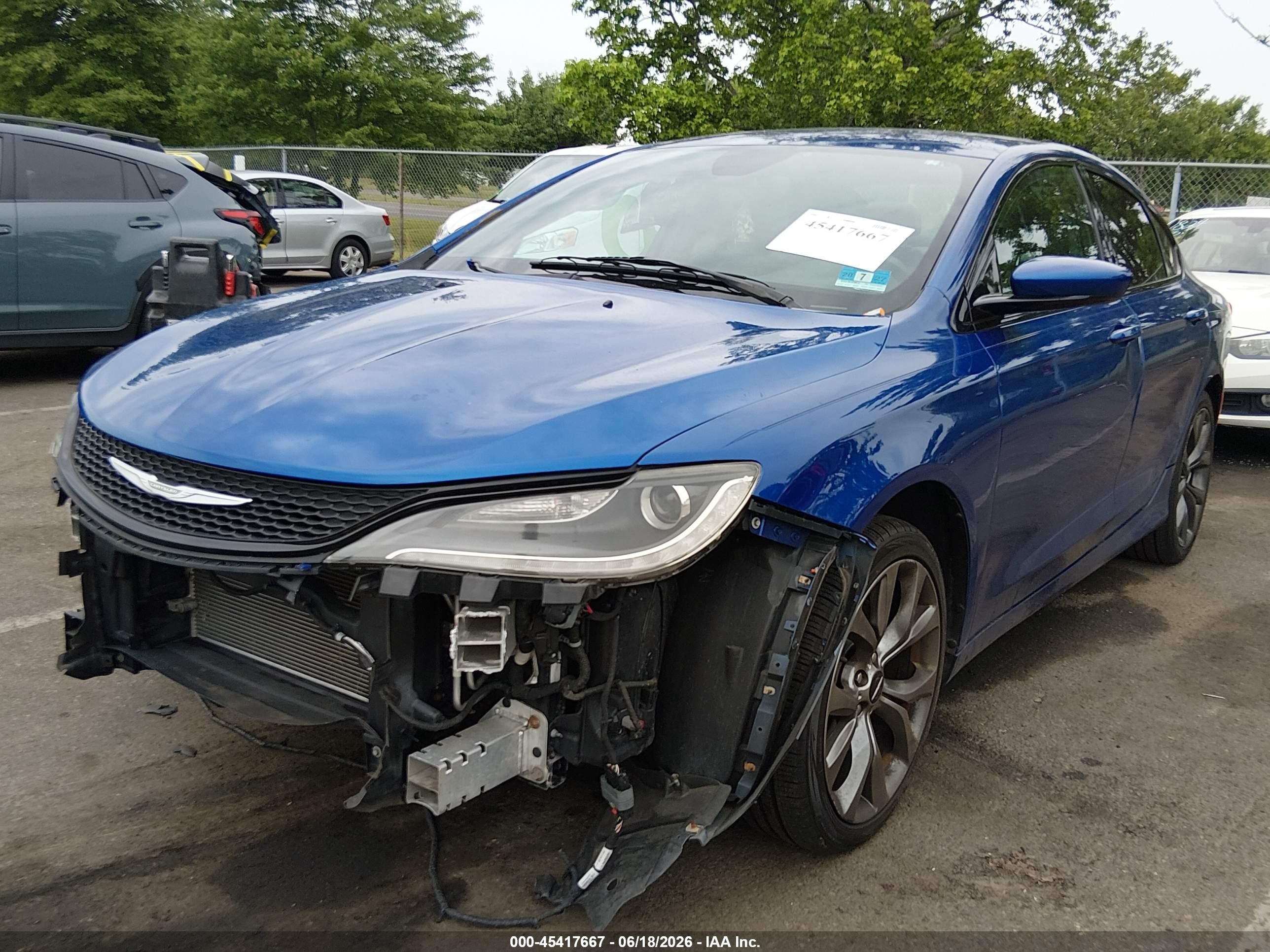 2015 Chrysler 200 S Синий vin: 1C3CCCBB4FN610200