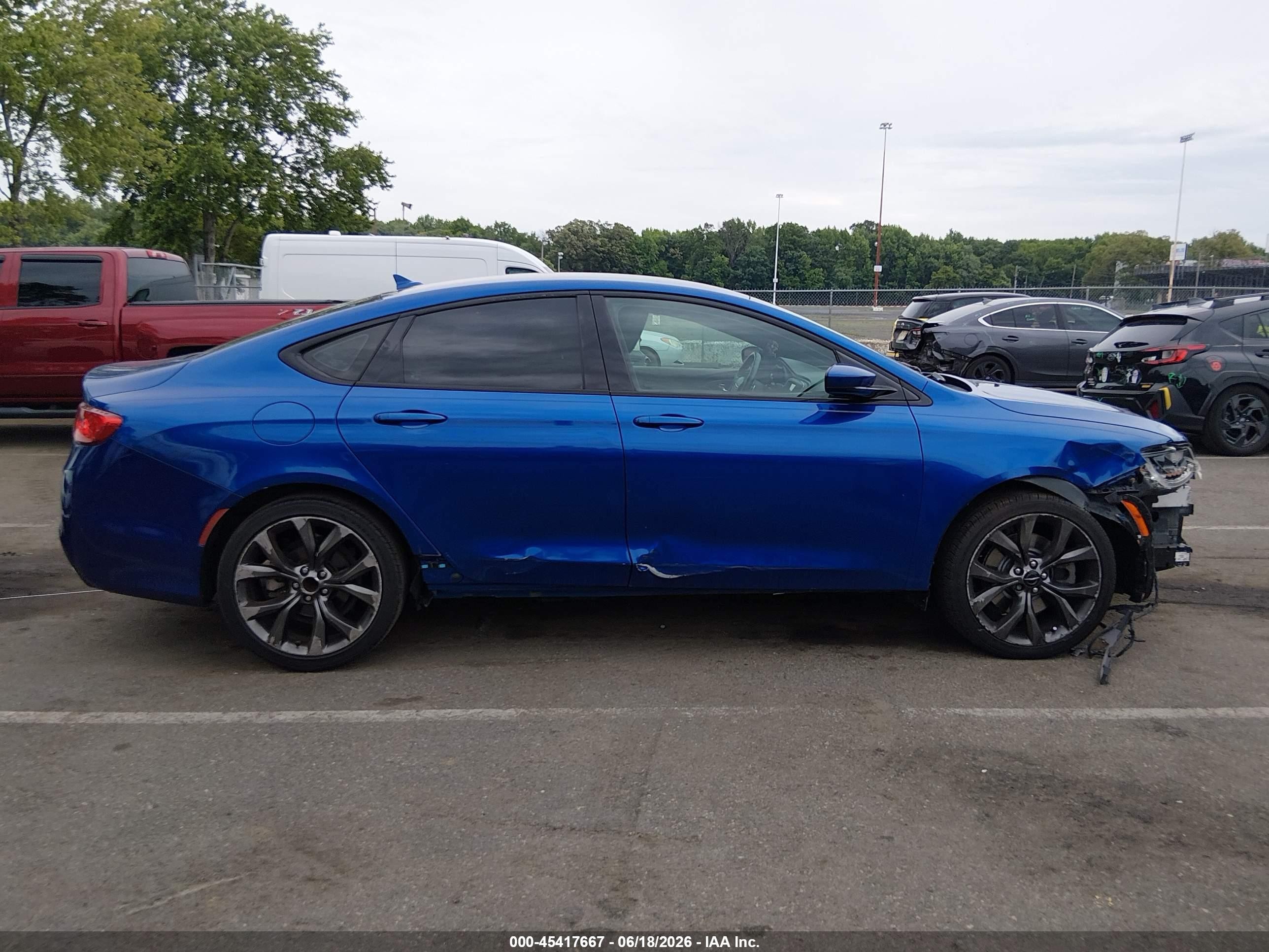 2015 Chrysler 200 S Синий vin: 1C3CCCBB4FN610200