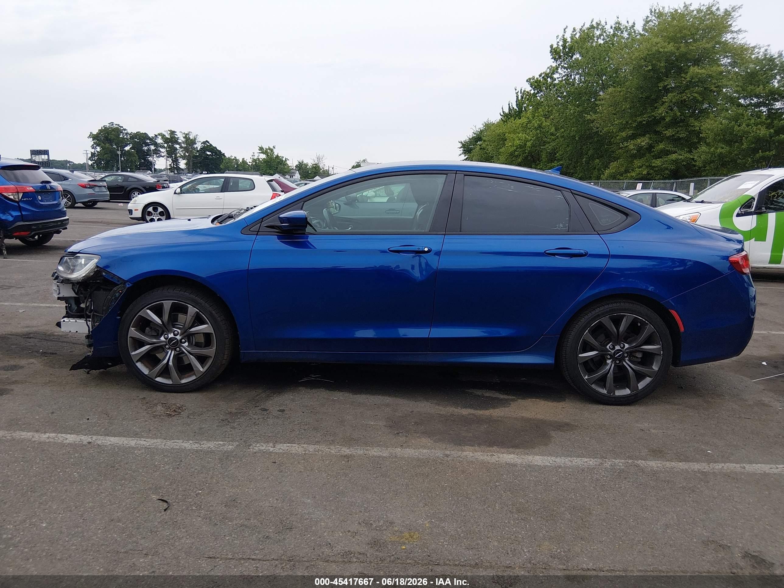 2015 Chrysler 200 S Синий vin: 1C3CCCBB4FN610200
