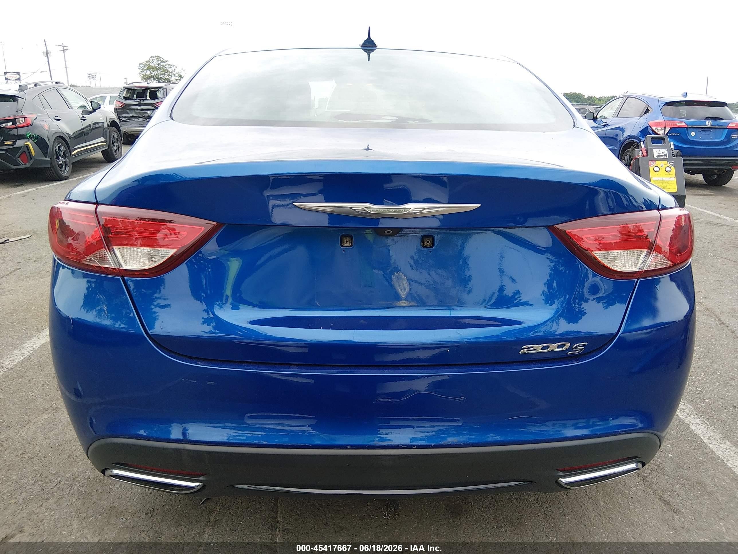 2015 Chrysler 200 S Синий vin: 1C3CCCBB4FN610200
