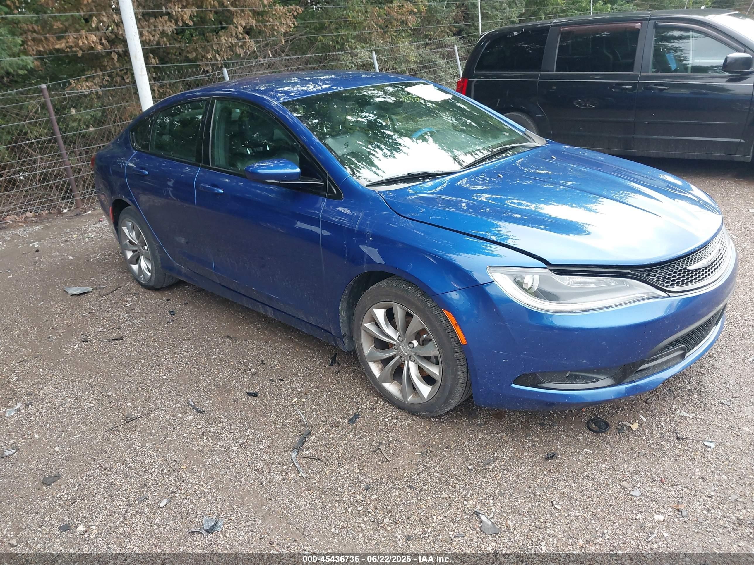 2015 Chrysler 200 S Blue vin: 1C3CCCBB4FN721703