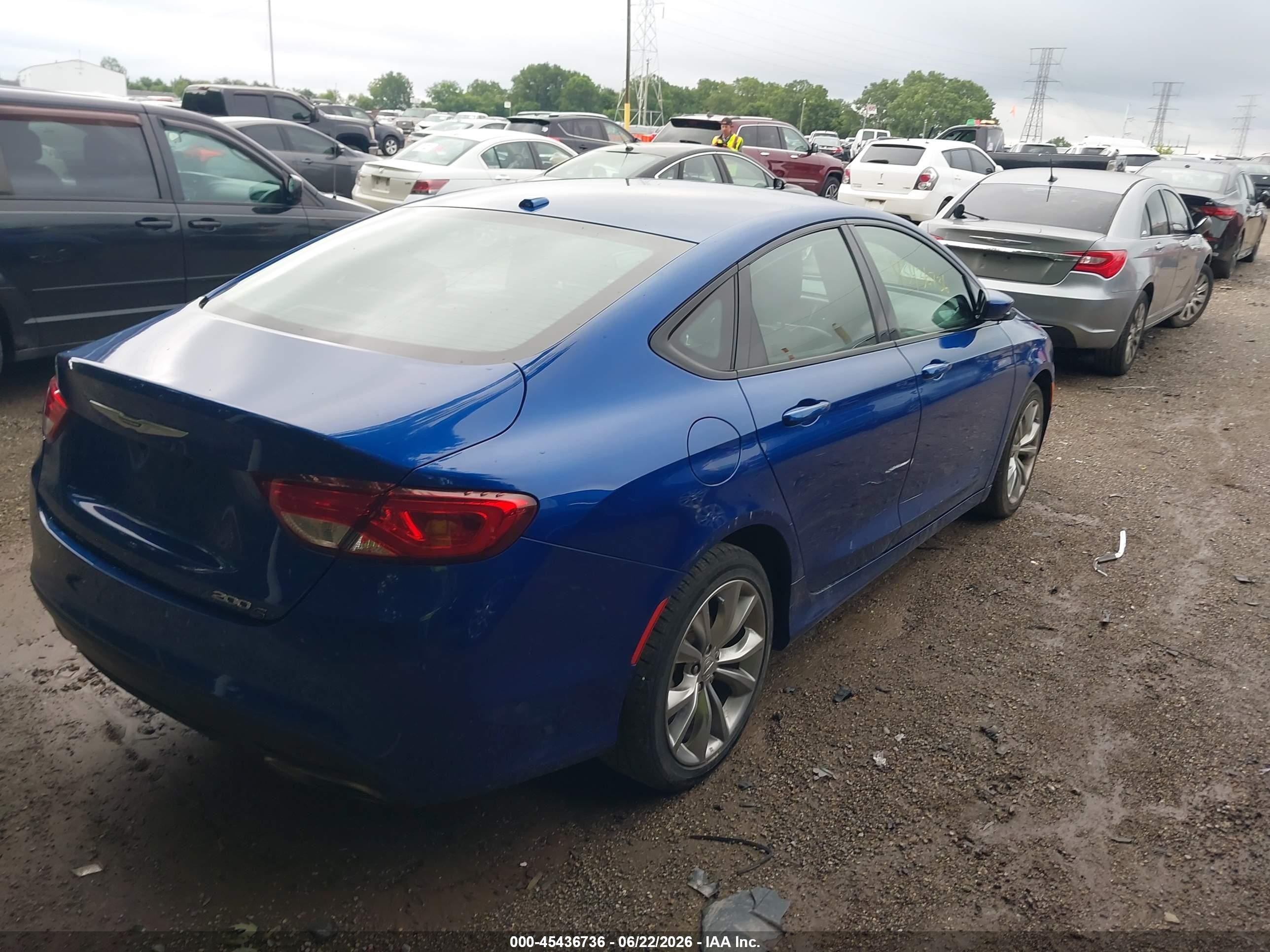 2015 Chrysler 200 S Blue vin: 1C3CCCBB4FN721703