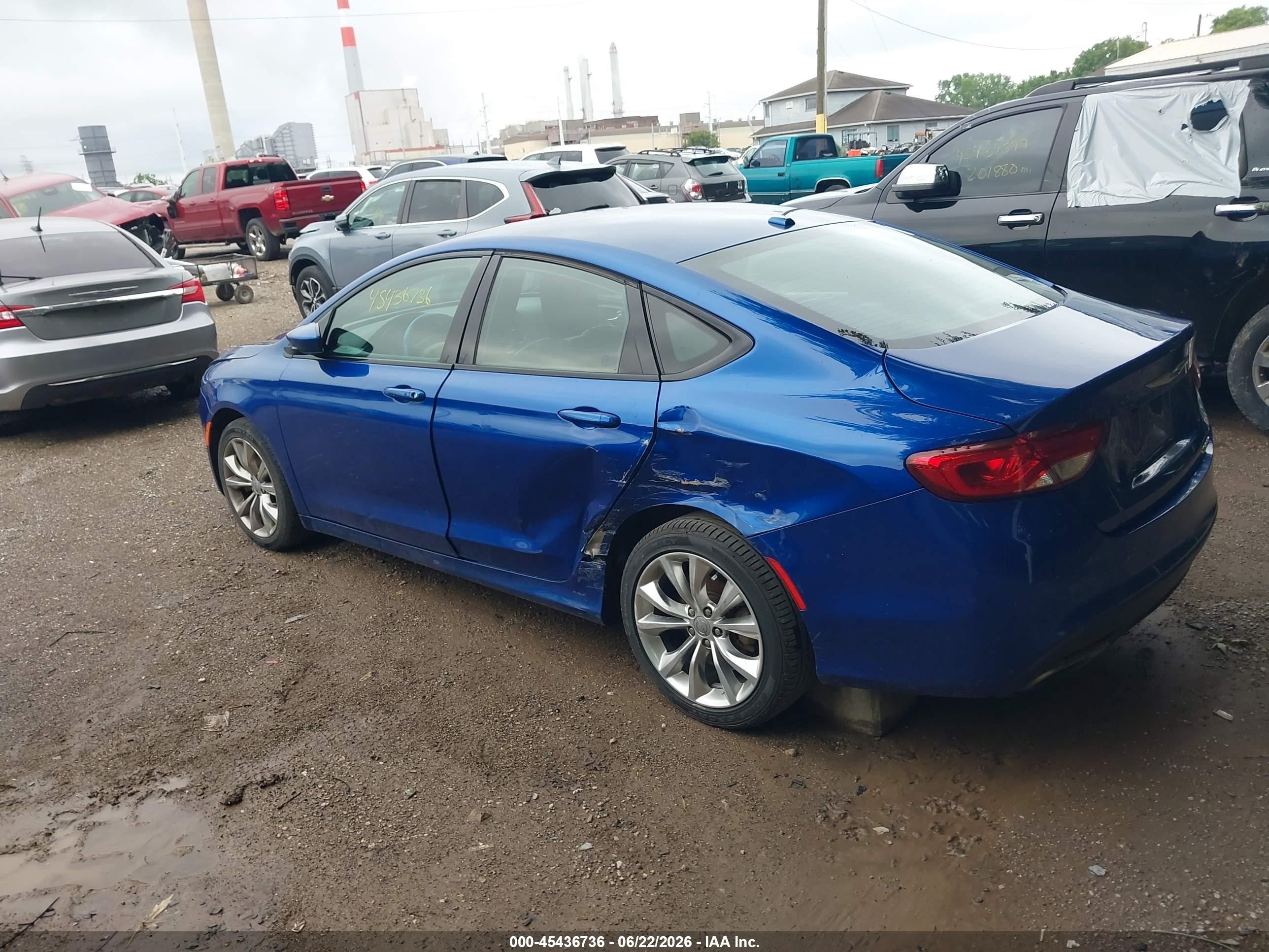 2015 Chrysler 200 S Blue vin: 1C3CCCBB4FN721703