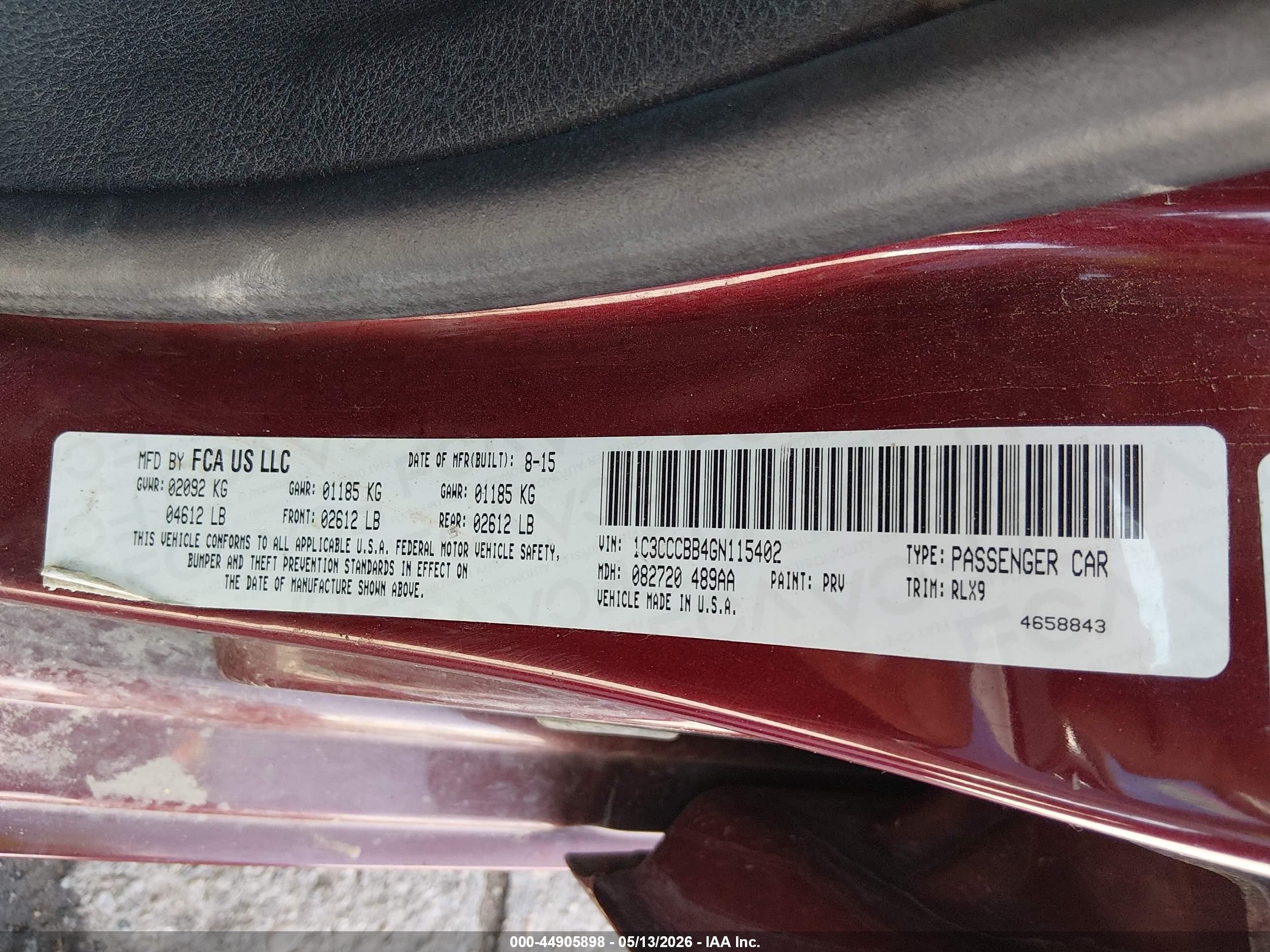 2016 Chrysler 200 S Red vin: 1C3CCCBB4GN115402