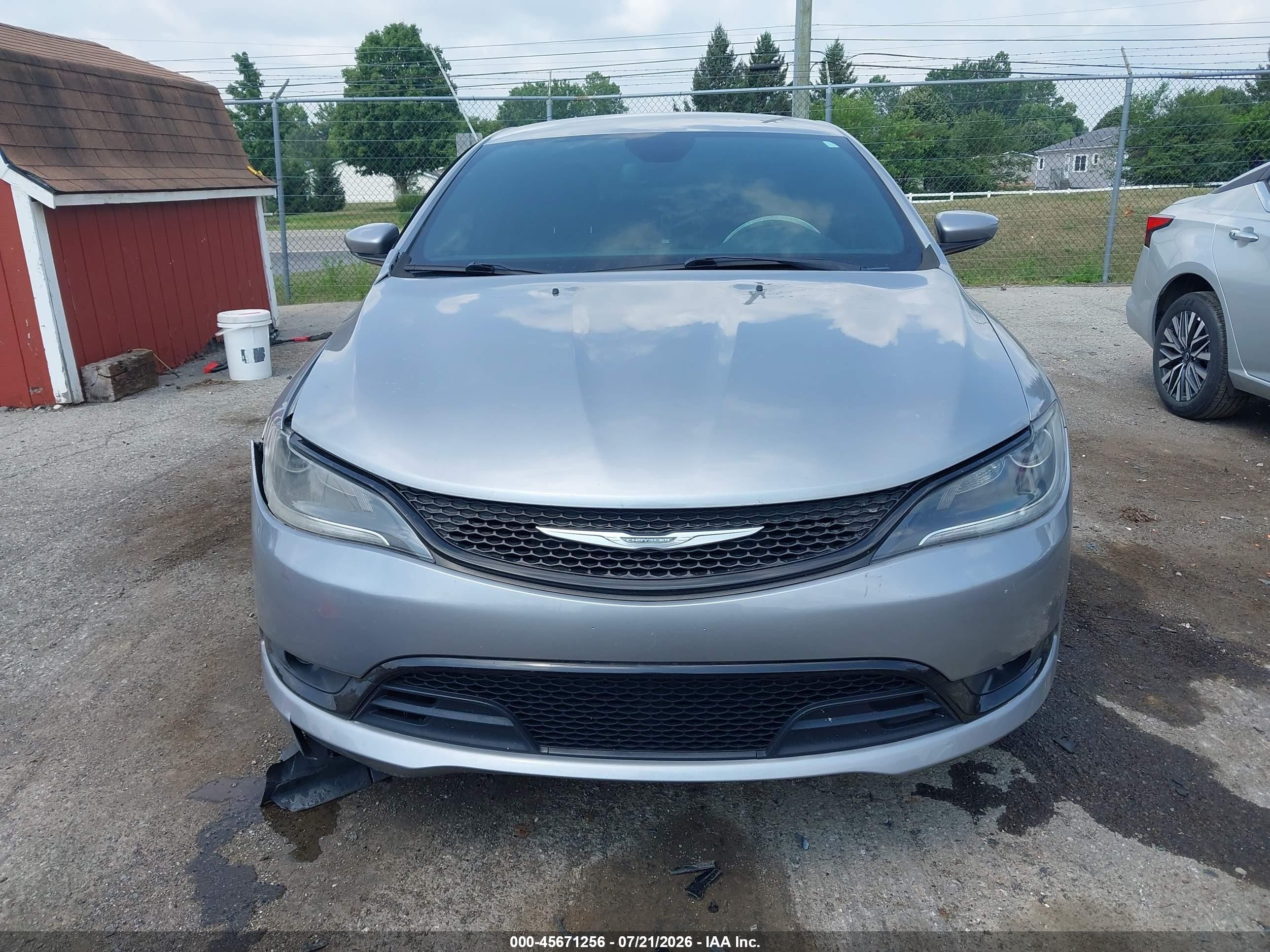 2015 Chrysler 200 S Silver vin: 1C3CCCBB5FN626986