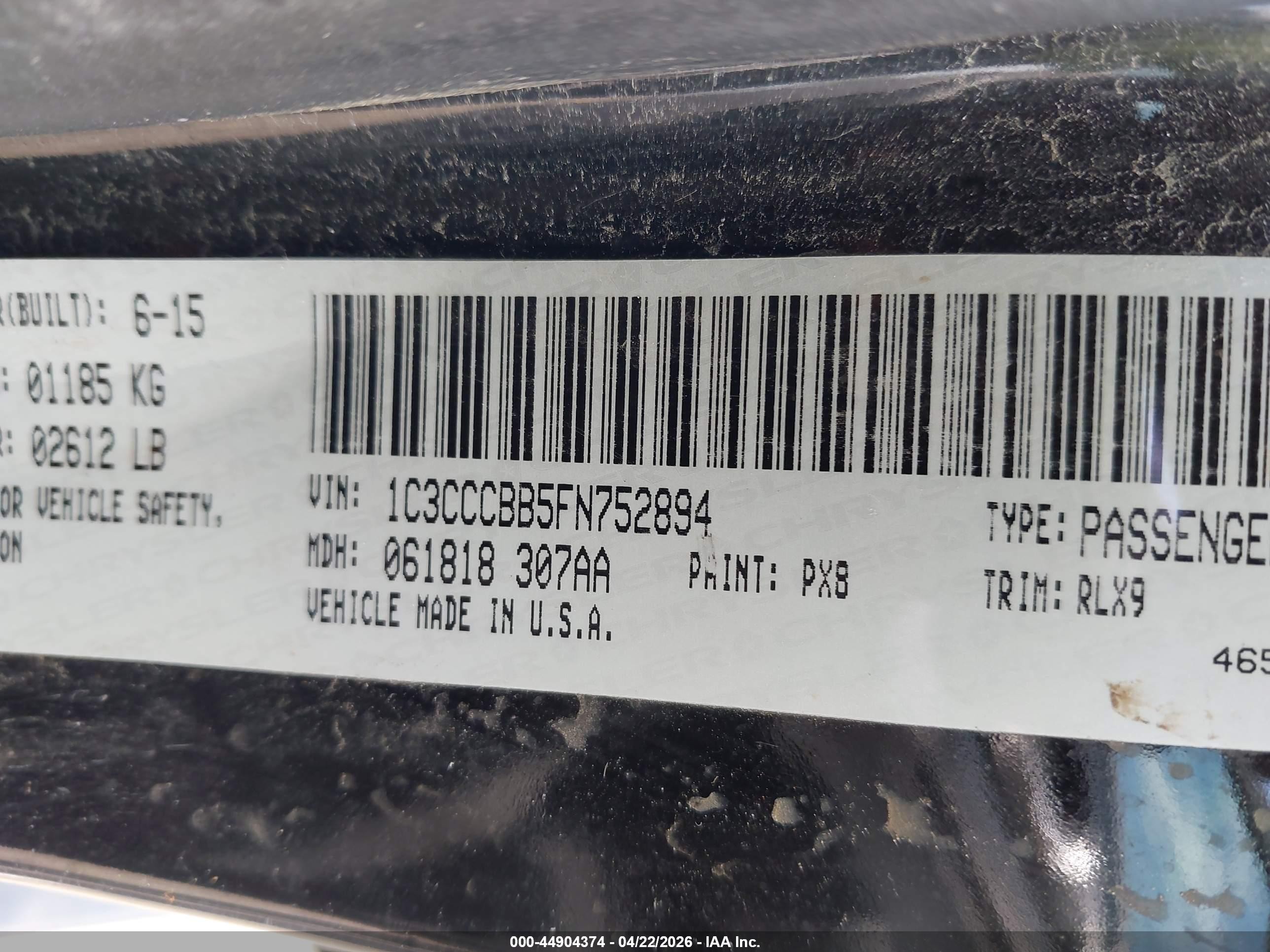 2015 Chrysler 200 S Black vin: 1C3CCCBB5FN752894