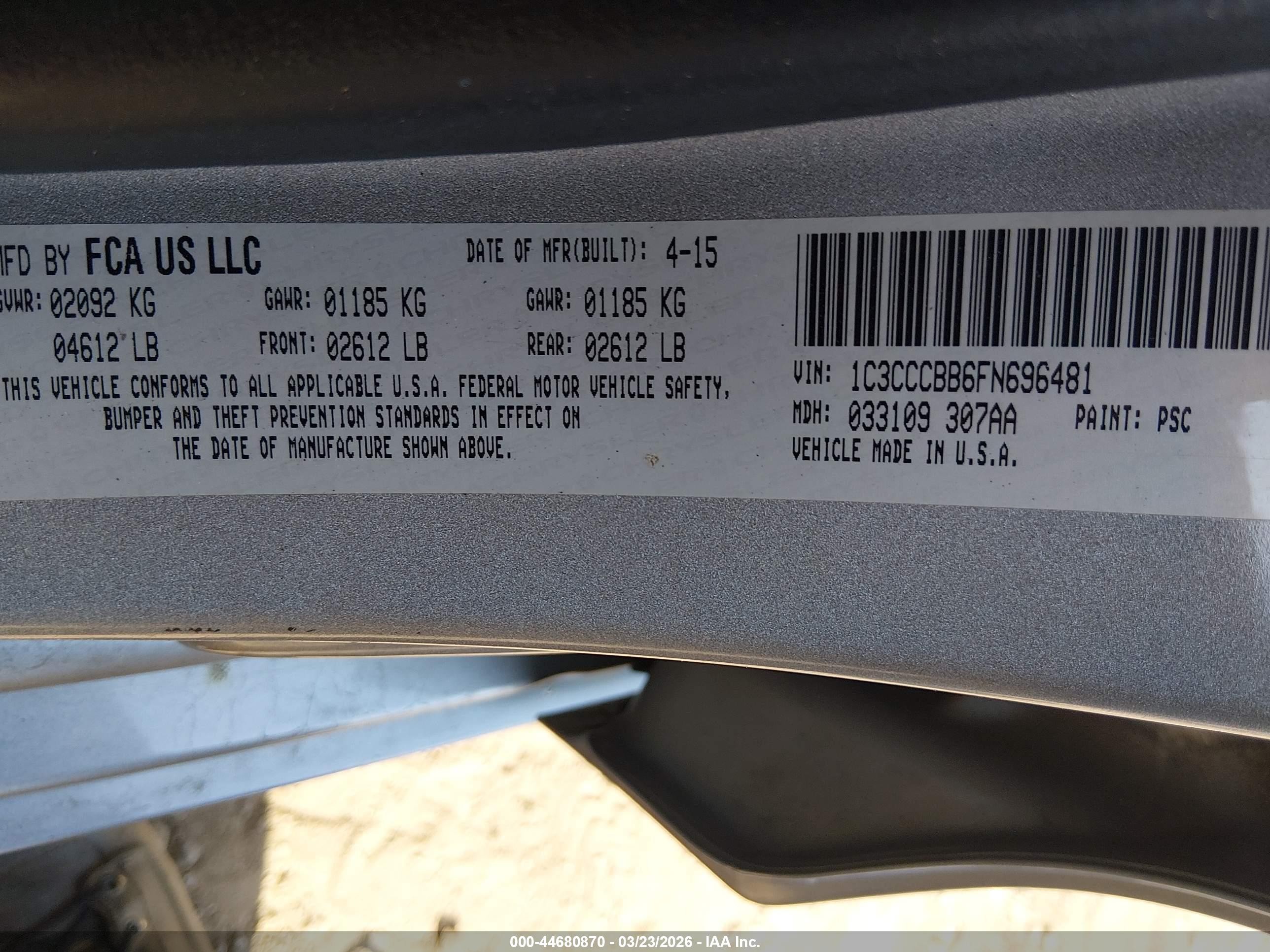 2015 Chrysler 200 S Silver vin: 1C3CCCBB6FN696481