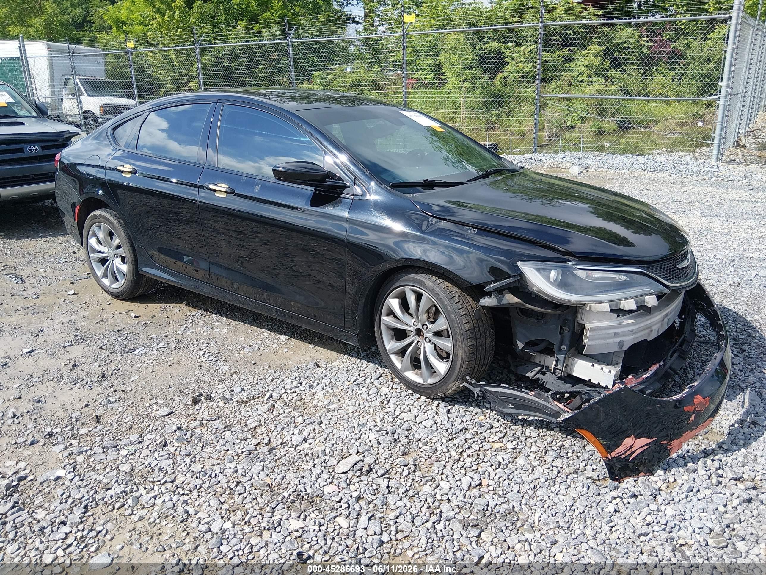 2015 Chrysler 200 S Black vin: 1C3CCCBB7FN550400