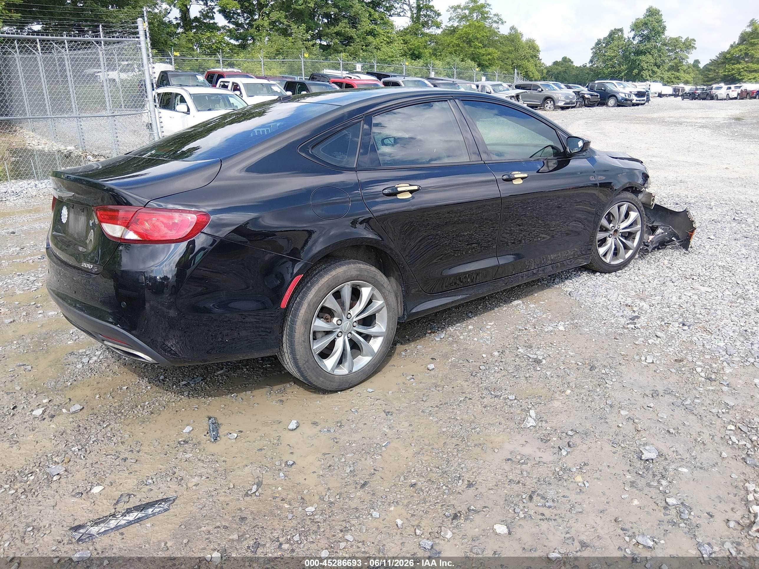 2015 Chrysler 200 S Black vin: 1C3CCCBB7FN550400