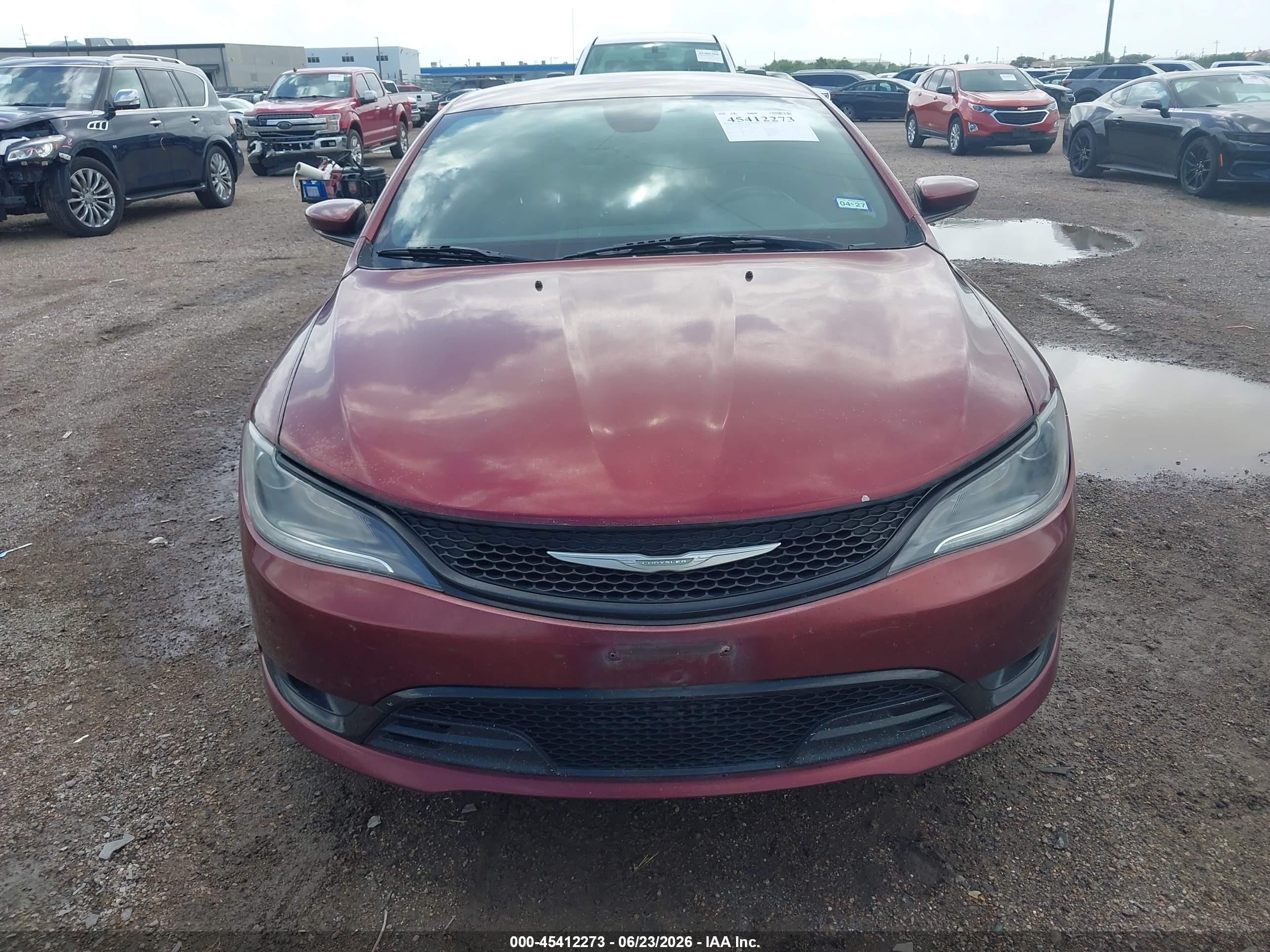 2015 Chrysler 200 S Maroon vin: 1C3CCCBB8FN654054