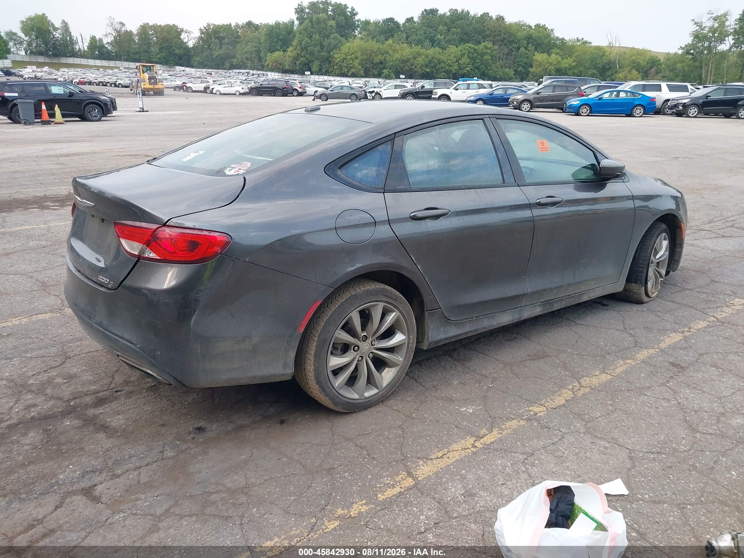 2015 Chrysler 200 S Gray vin: 1C3CCCBB8FN727228