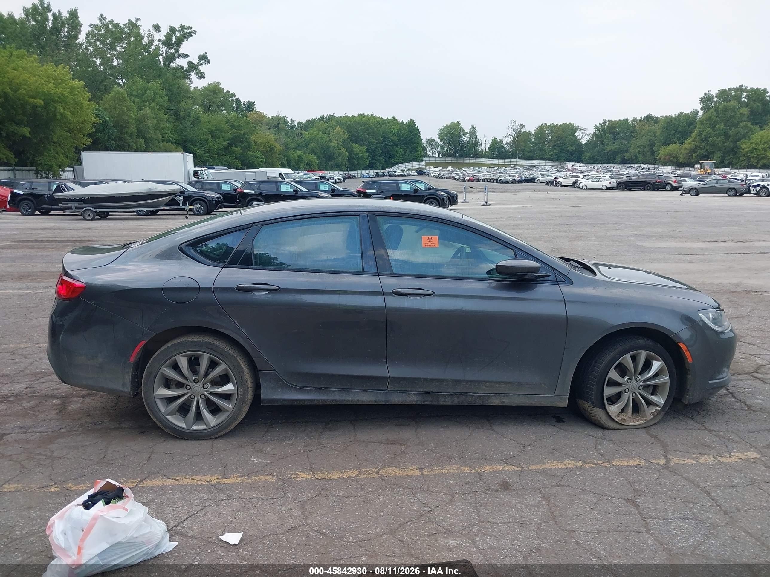 2015 Chrysler 200 S Gray vin: 1C3CCCBB8FN727228