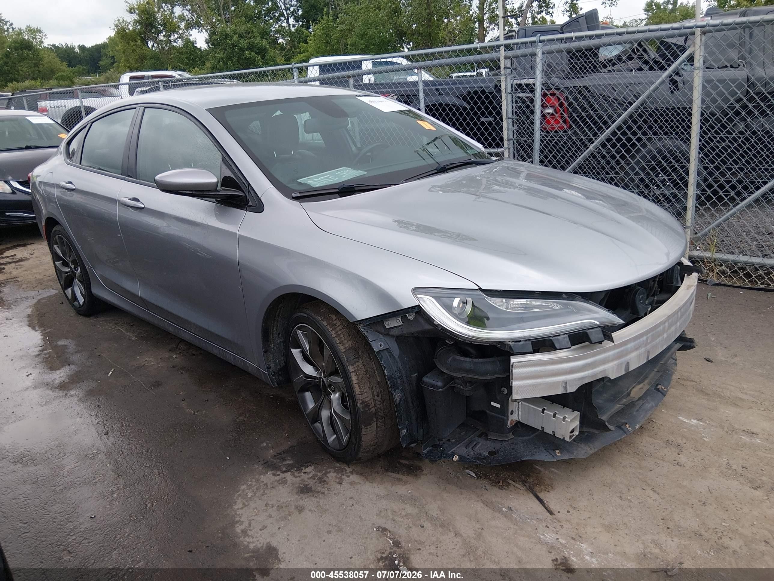 2015 Chrysler 200 S Gray vin: 1C3CCCBB9FN686060