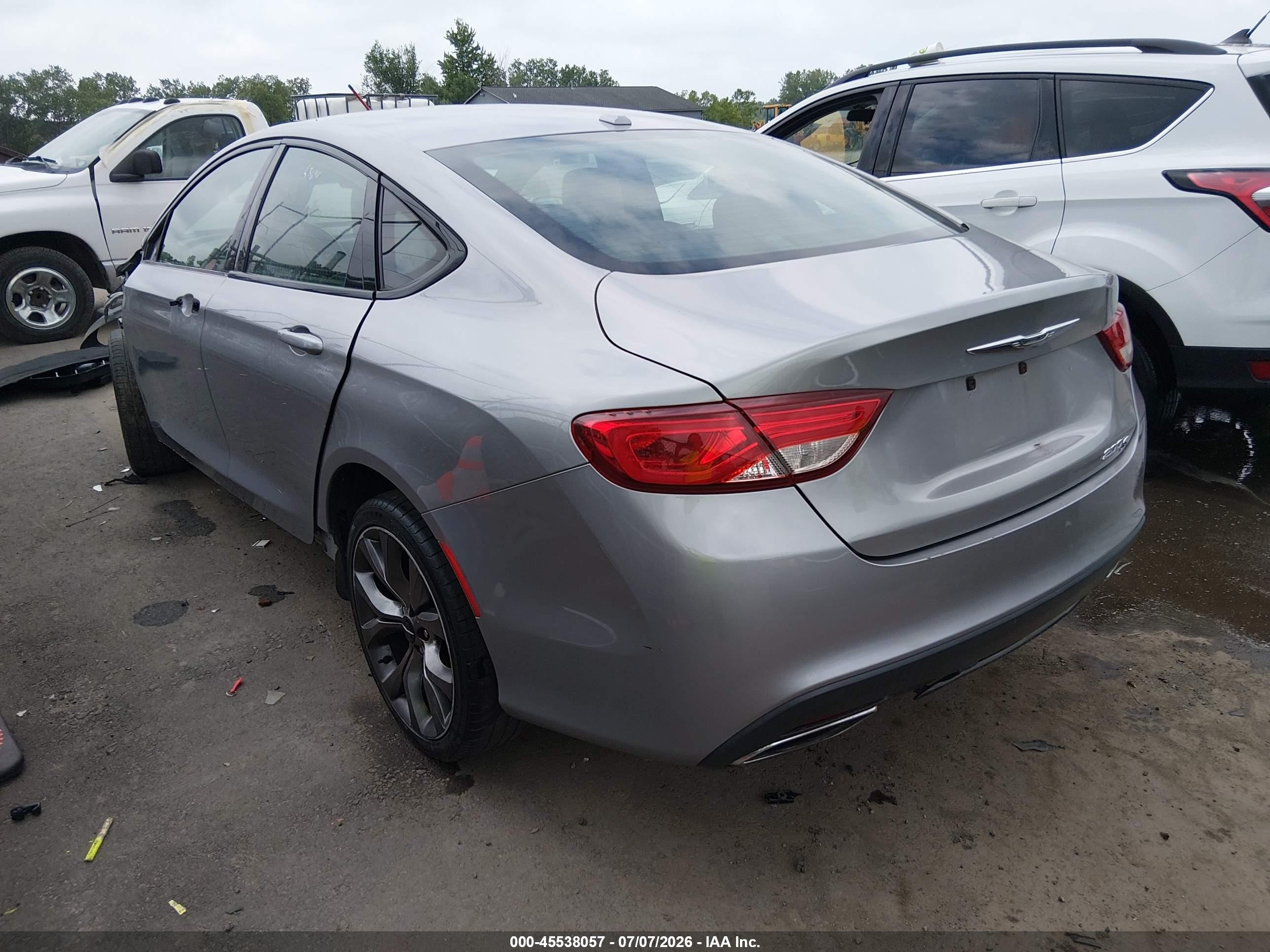 2015 Chrysler 200 S Gray vin: 1C3CCCBB9FN686060