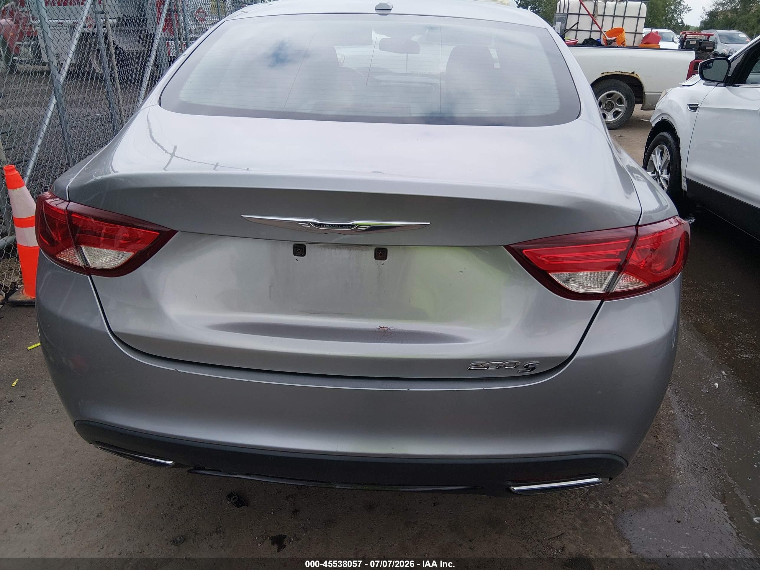 2015 Chrysler 200 S Gray vin: 1C3CCCBB9FN686060