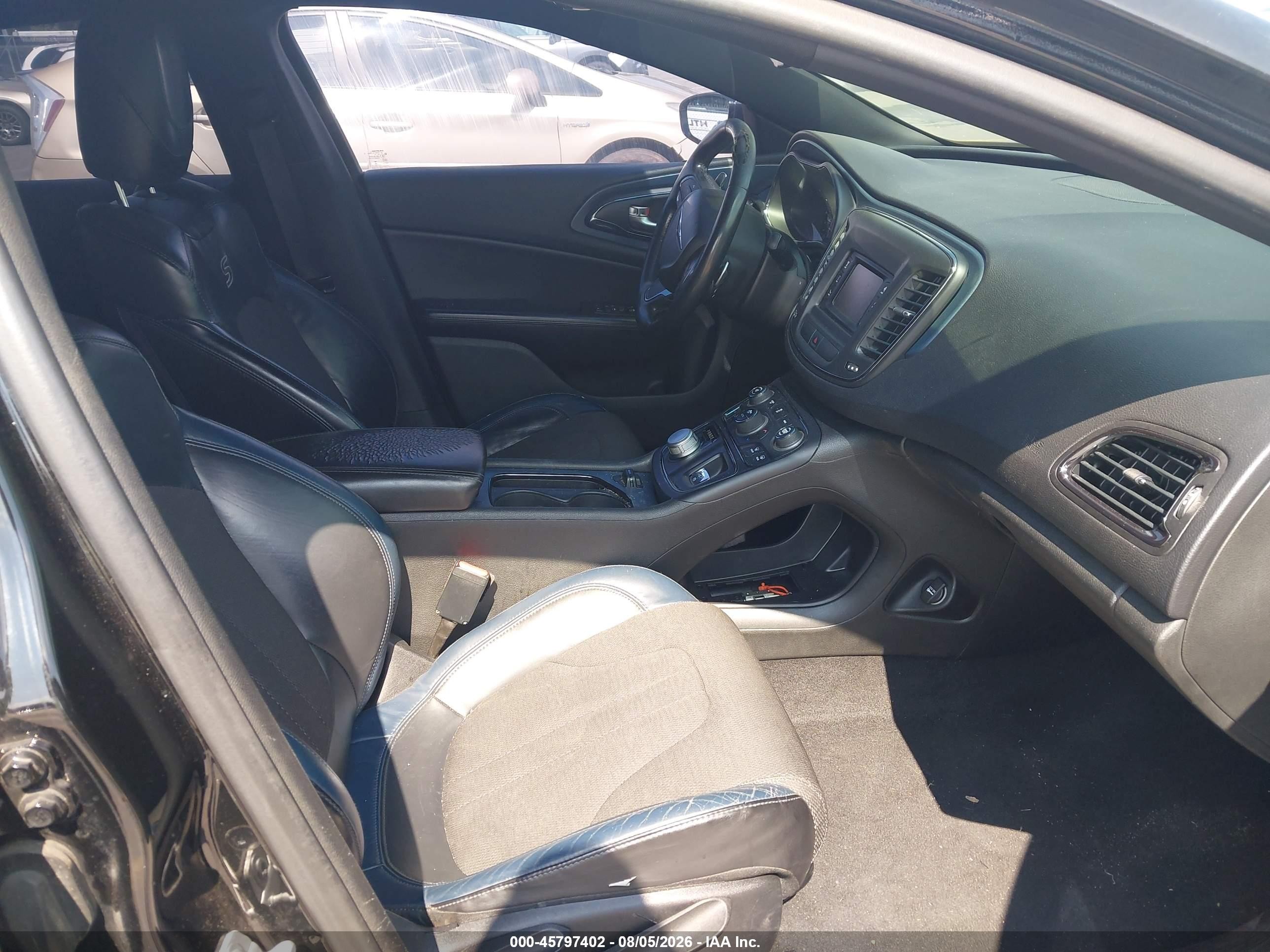 2015 Chrysler 200 S Black vin: 1C3CCCBBXFN564596
