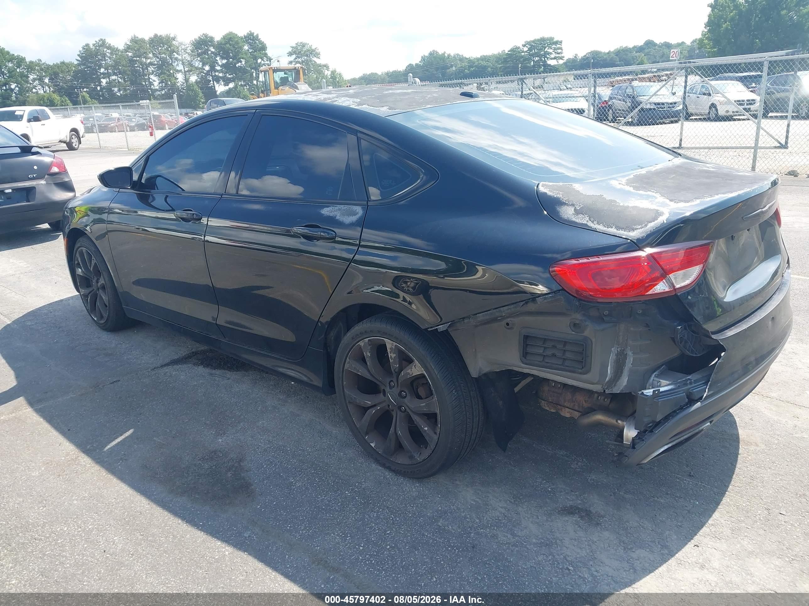 2015 Chrysler 200 S Black vin: 1C3CCCBBXFN564596