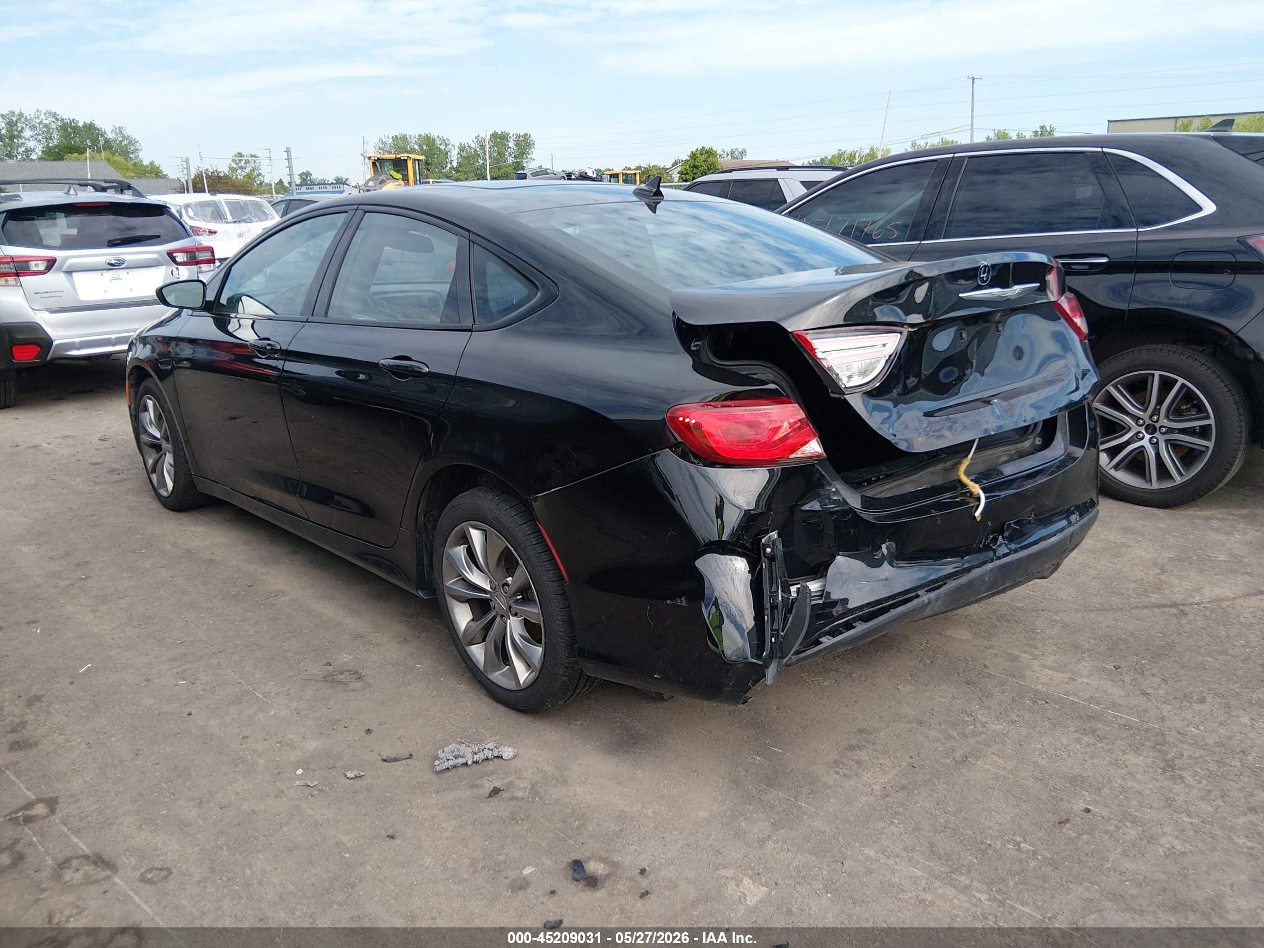 2015 Chrysler 200 S Black vin: 1C3CCCBG2FN551370