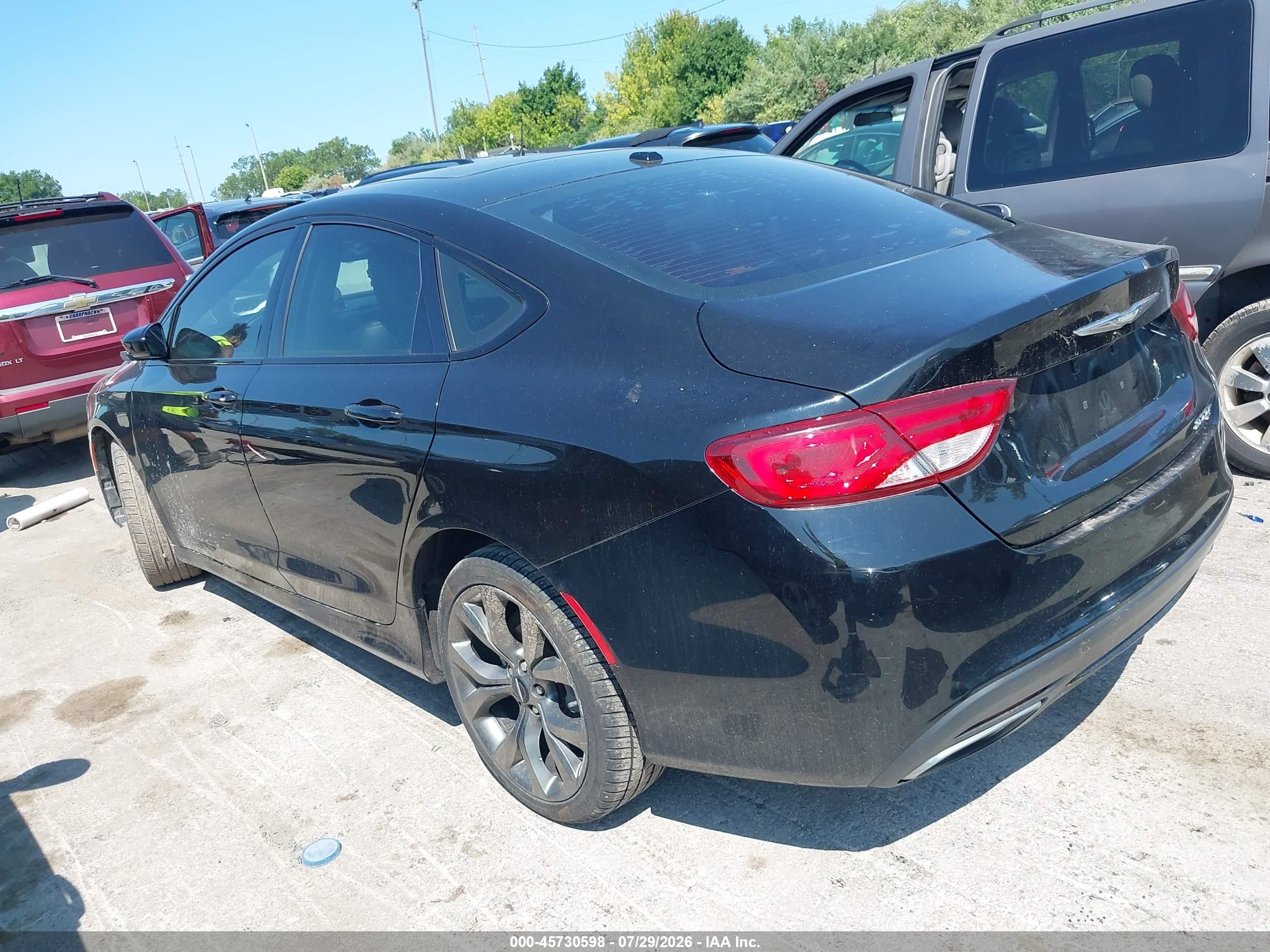 2015 Chrysler 200 S Black vin: 1C3CCCBG2FN609199