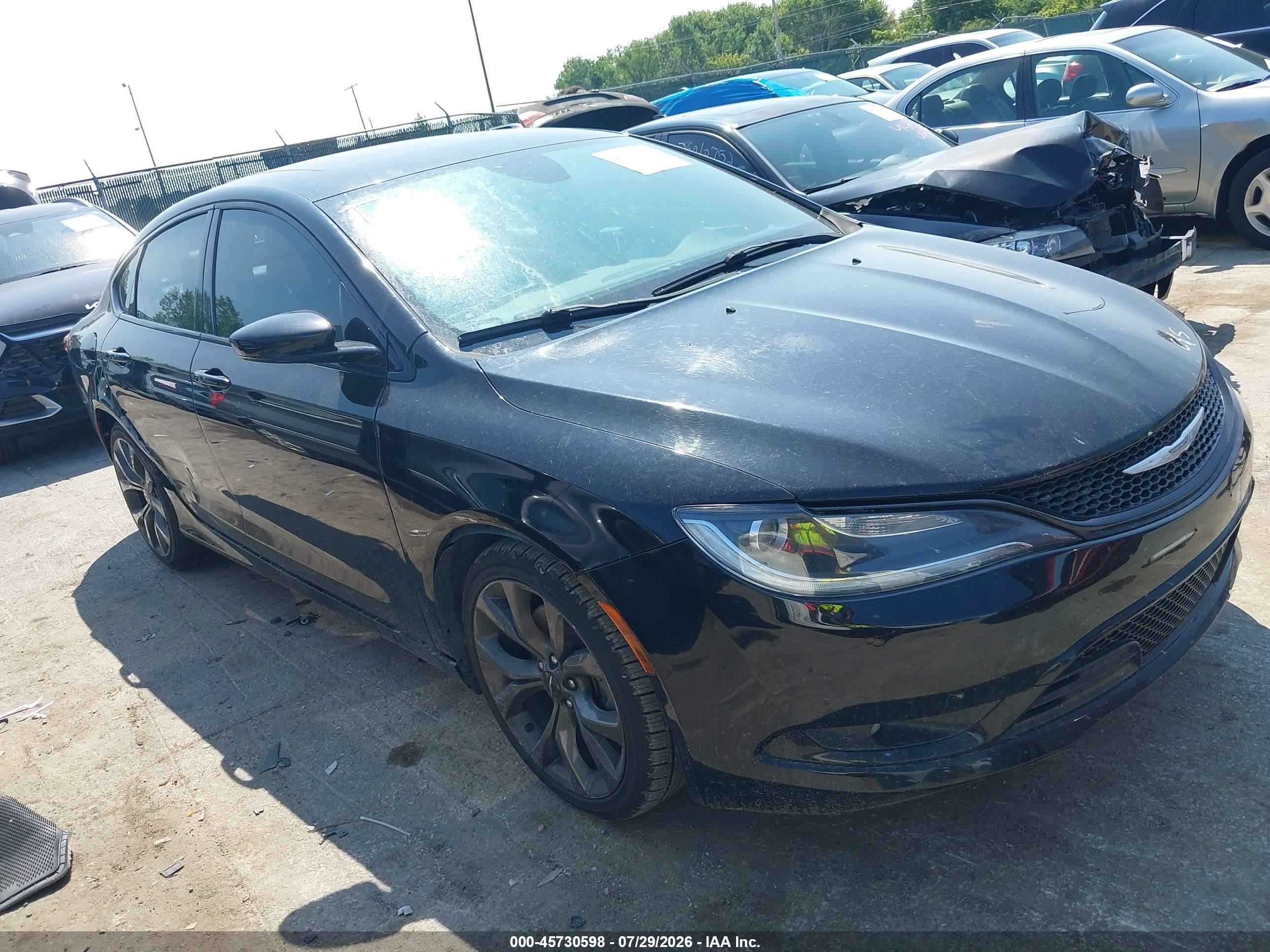 2015 Chrysler 200 S Black vin: 1C3CCCBG2FN609199