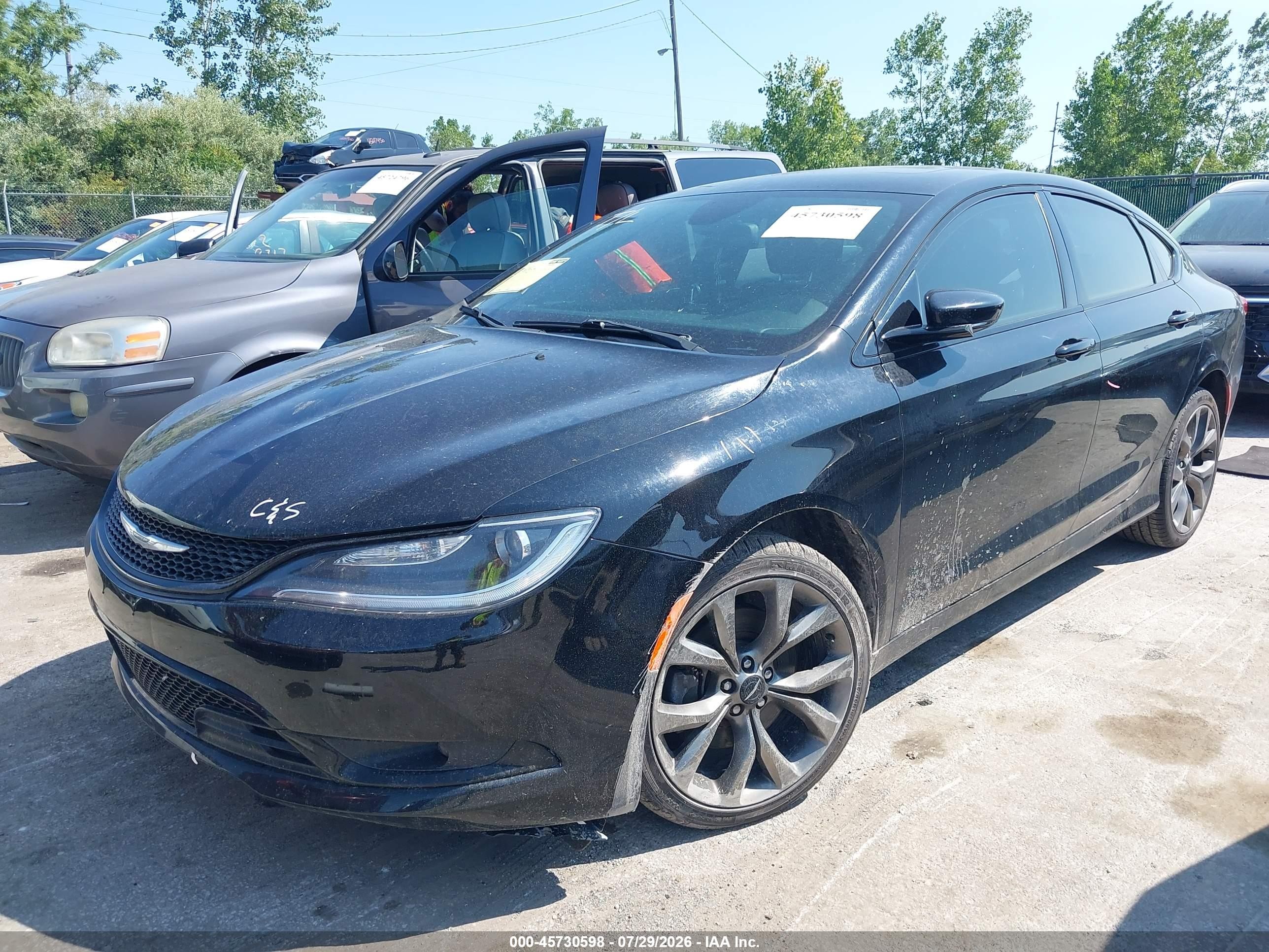 2015 Chrysler 200 S Black vin: 1C3CCCBG2FN609199