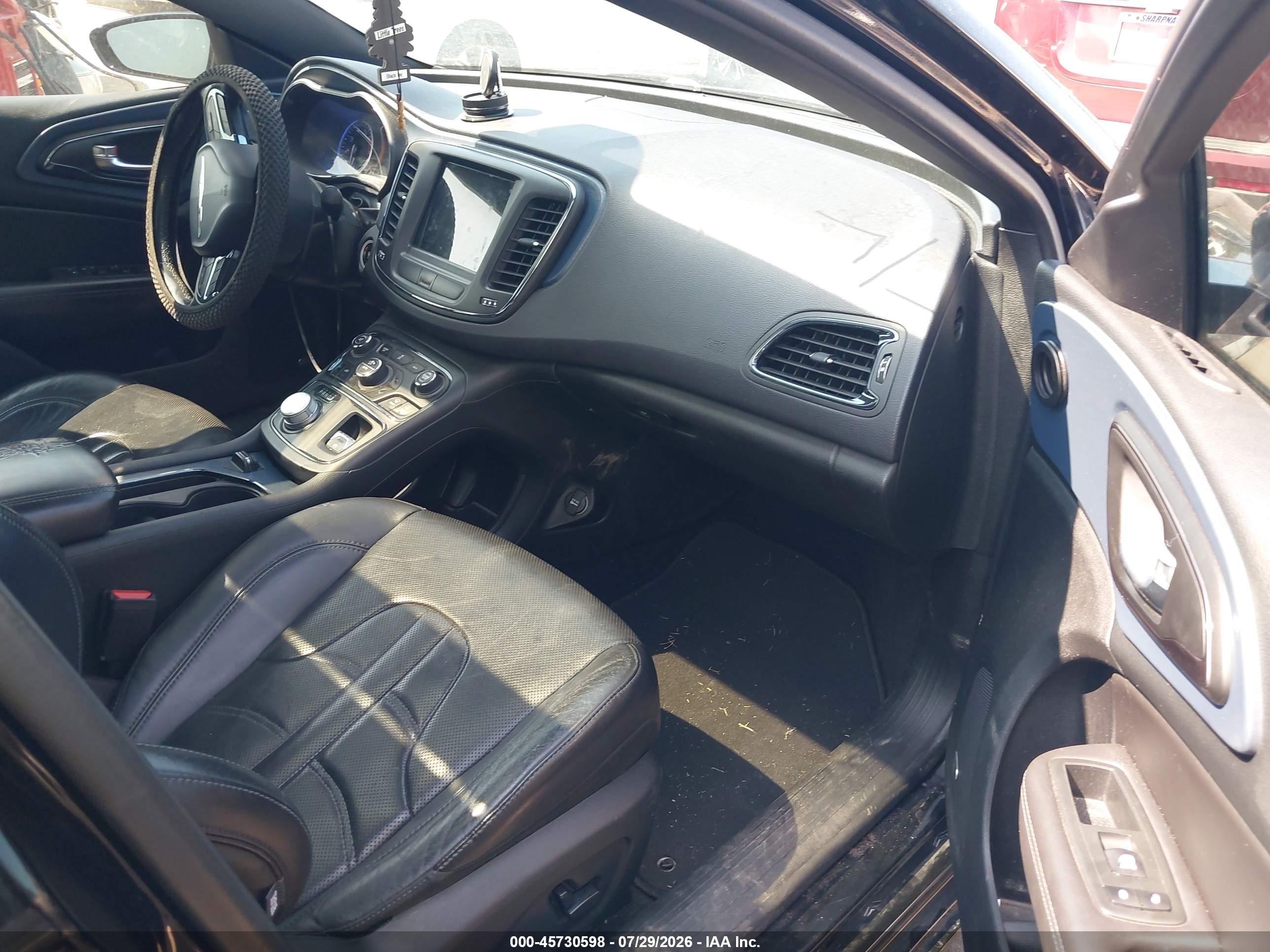 2015 Chrysler 200 S Black vin: 1C3CCCBG2FN609199