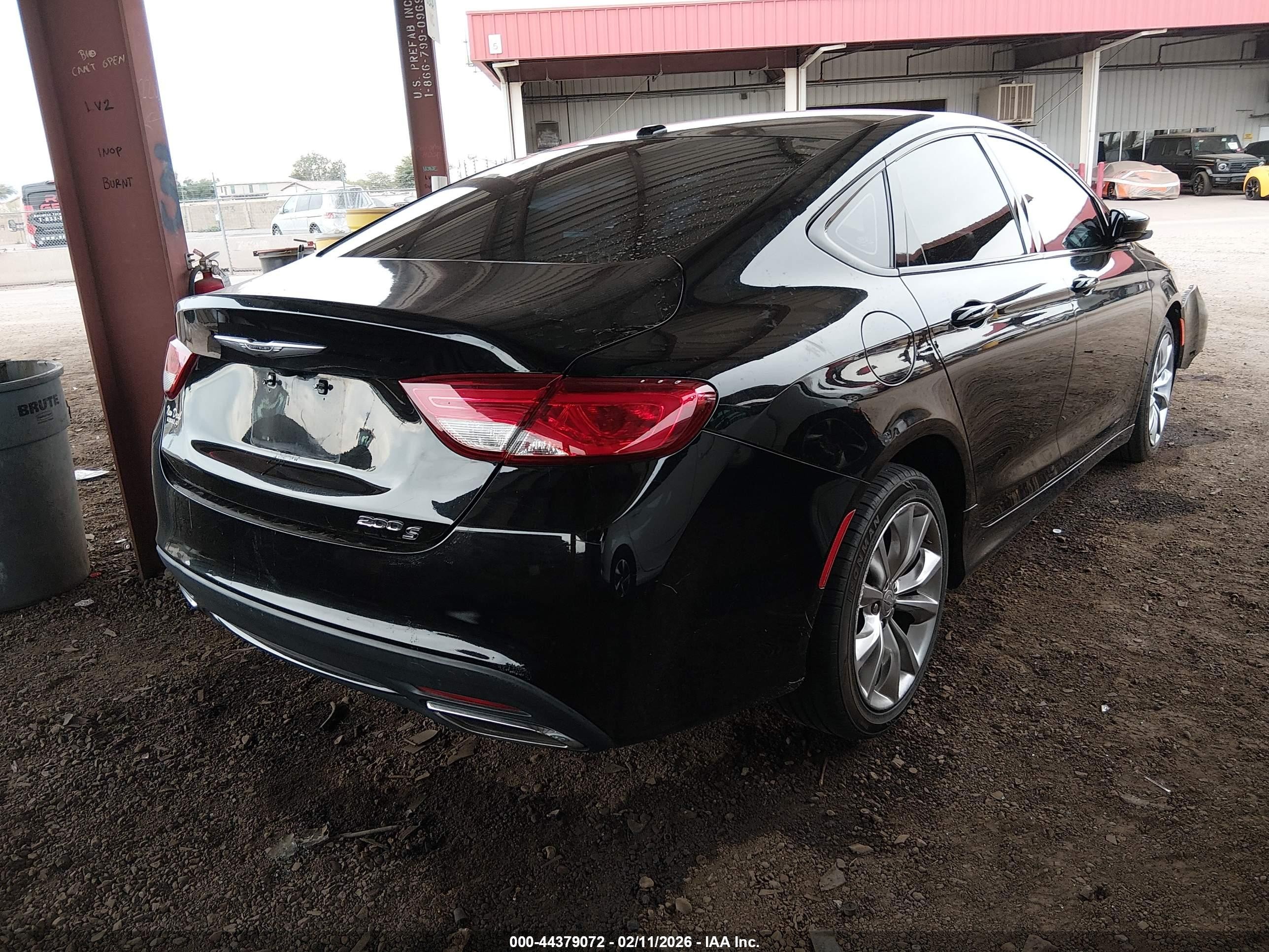 2015 Chrysler 200 S Black vin: 1C3CCCBG3FN569778