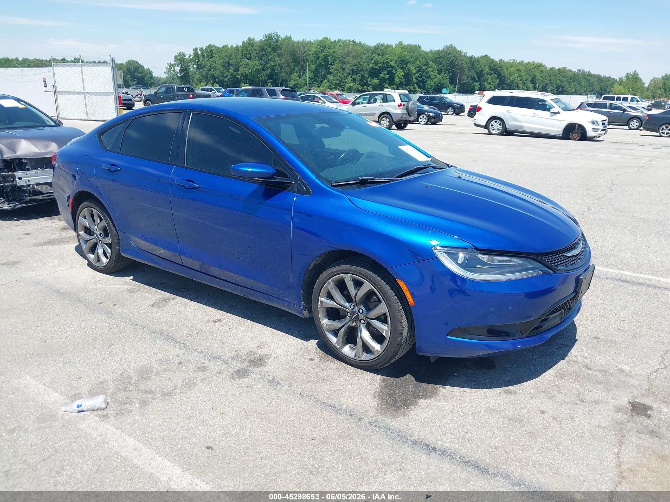 2015 Chrysler 200 S Blue vin: 1C3CCCBG3FN705990