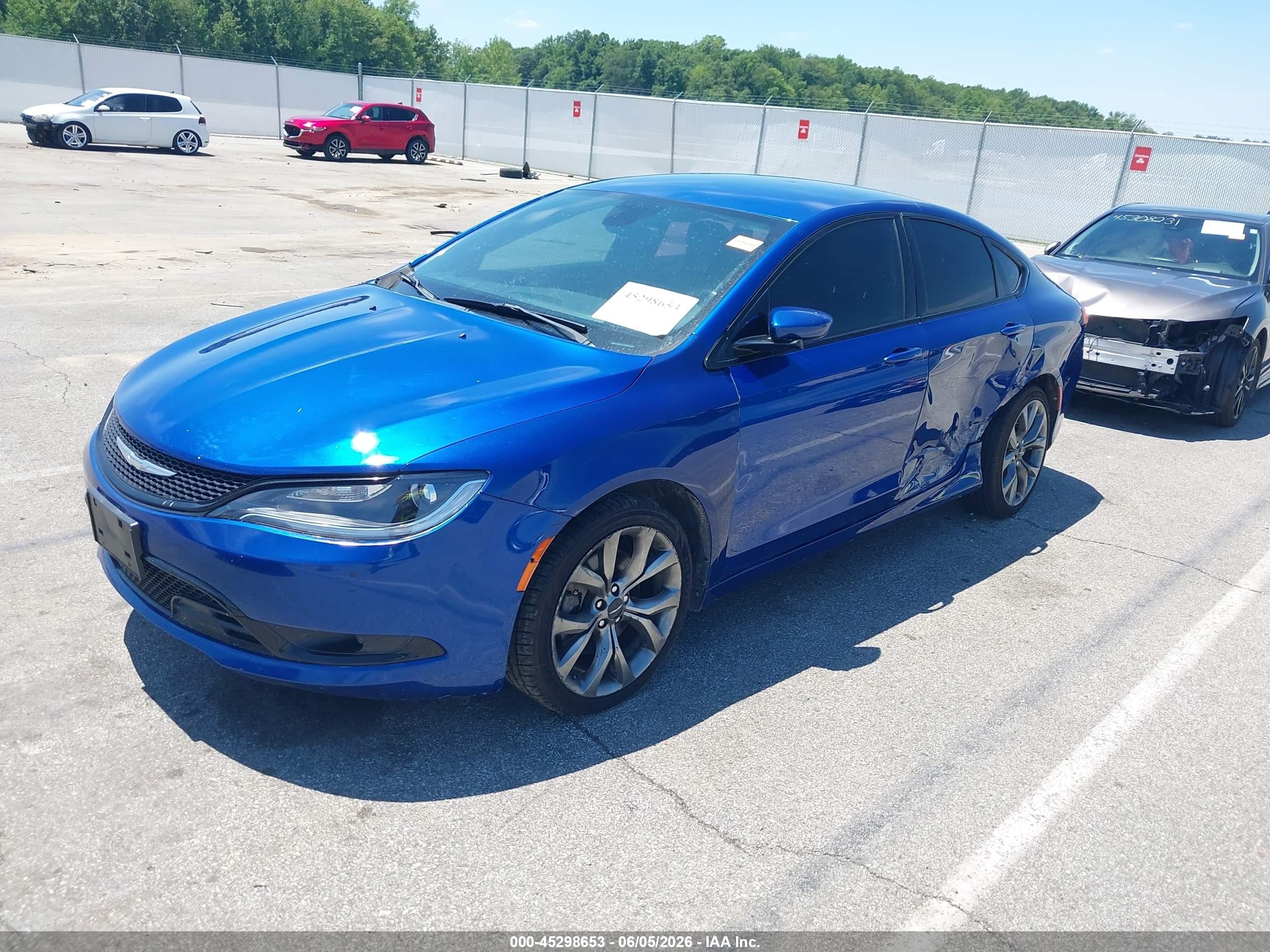 2015 Chrysler 200 S Blue vin: 1C3CCCBG3FN705990