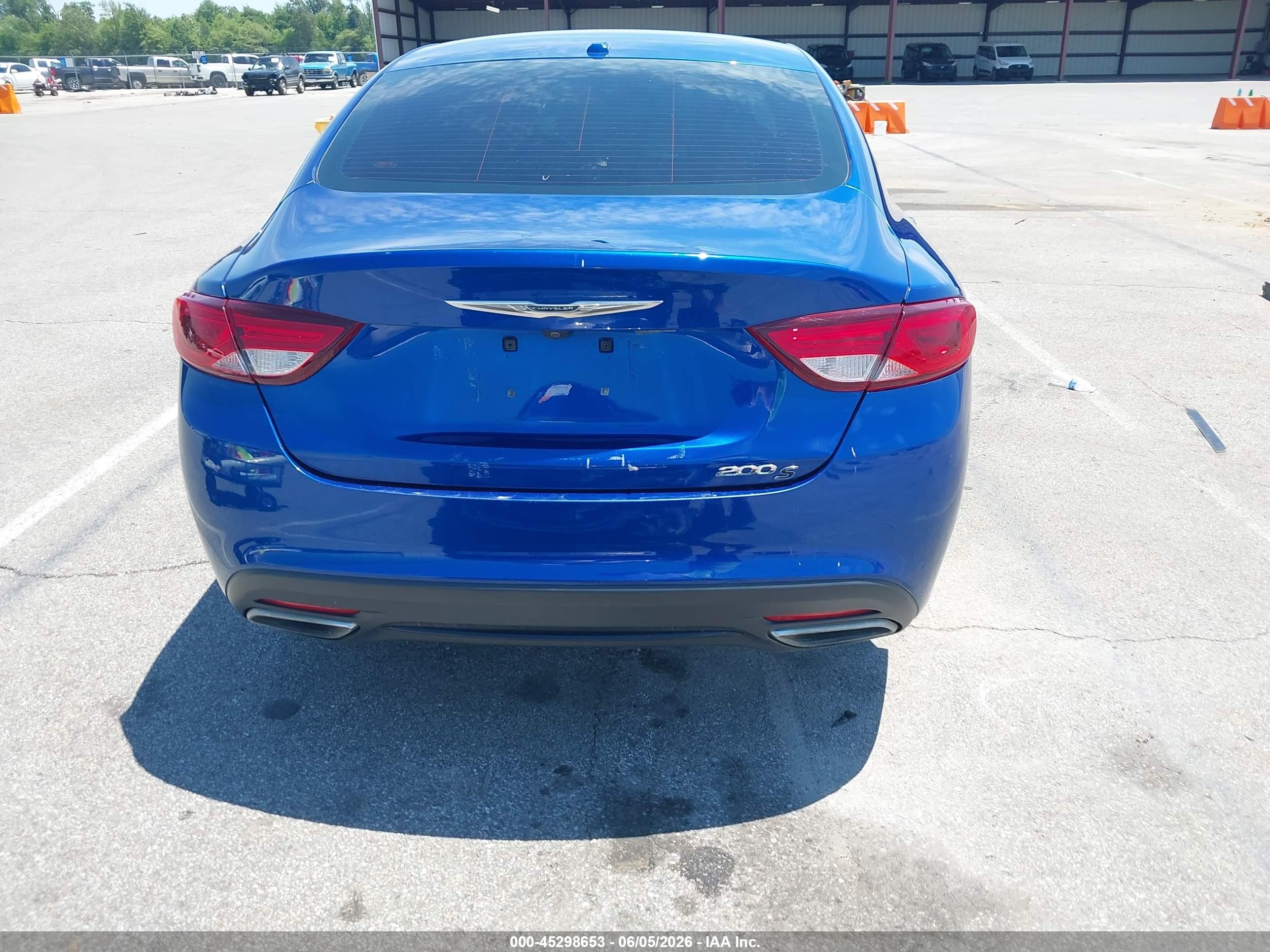 2015 Chrysler 200 S Blue vin: 1C3CCCBG3FN705990