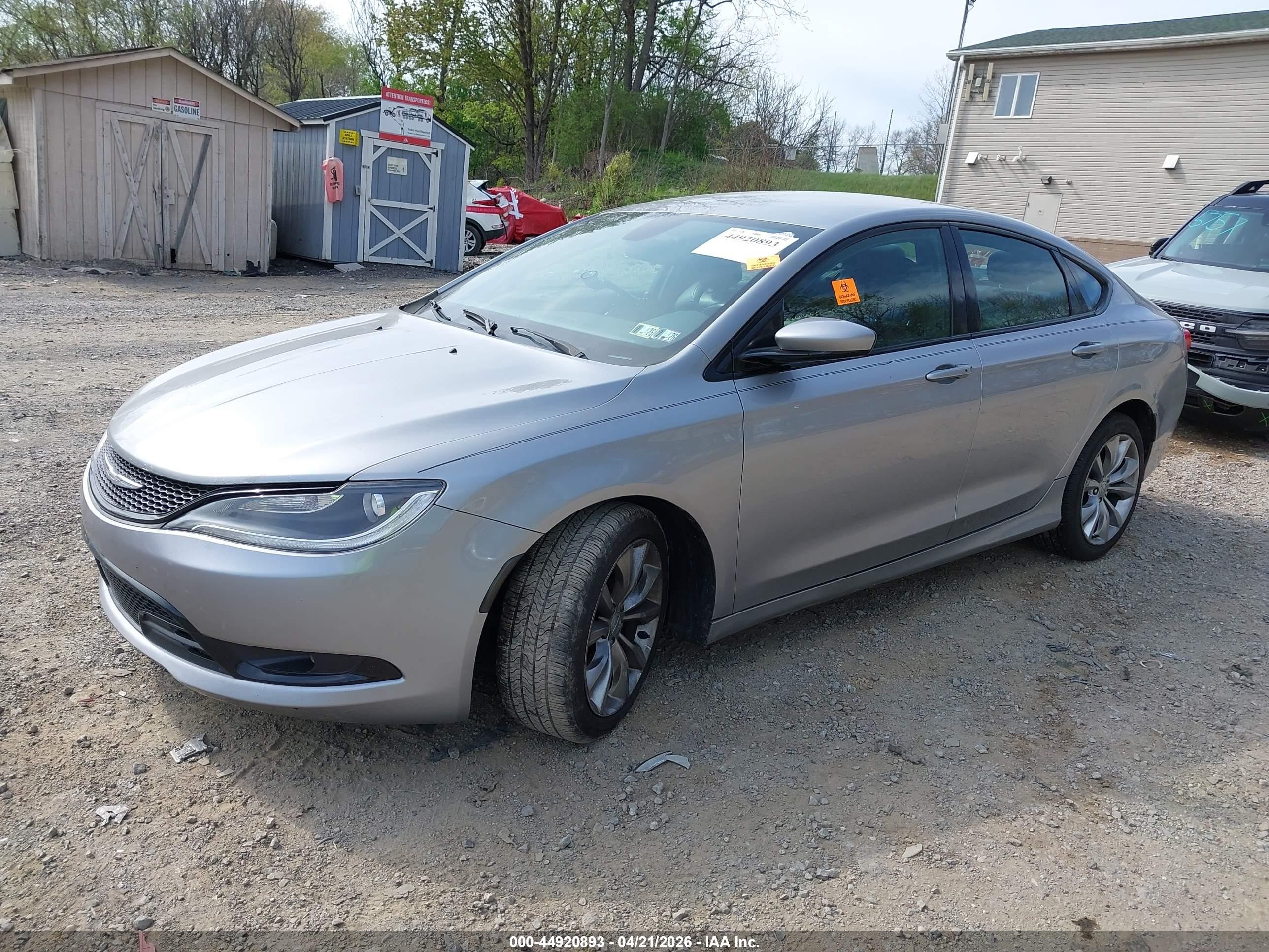 2015 Chrysler 200 S Gray vin: 1C3CCCBG4FN517690