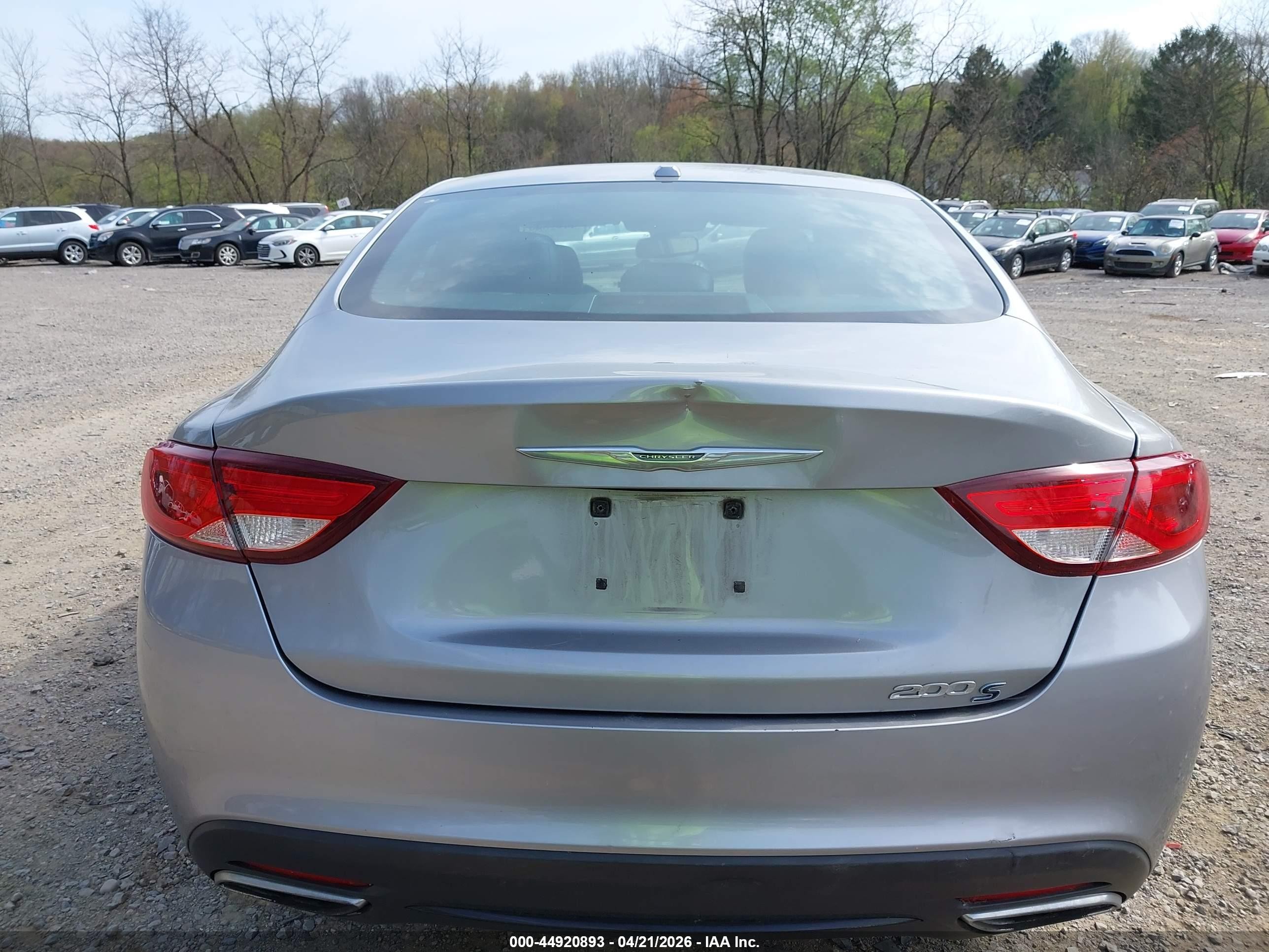2015 Chrysler 200 S Gray vin: 1C3CCCBG4FN517690