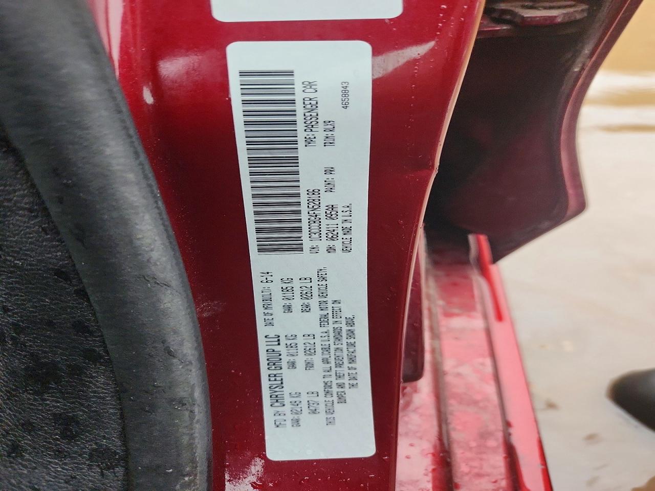 2015 Chrysler 200 S Red vin: 1C3CCCBG4FN528186