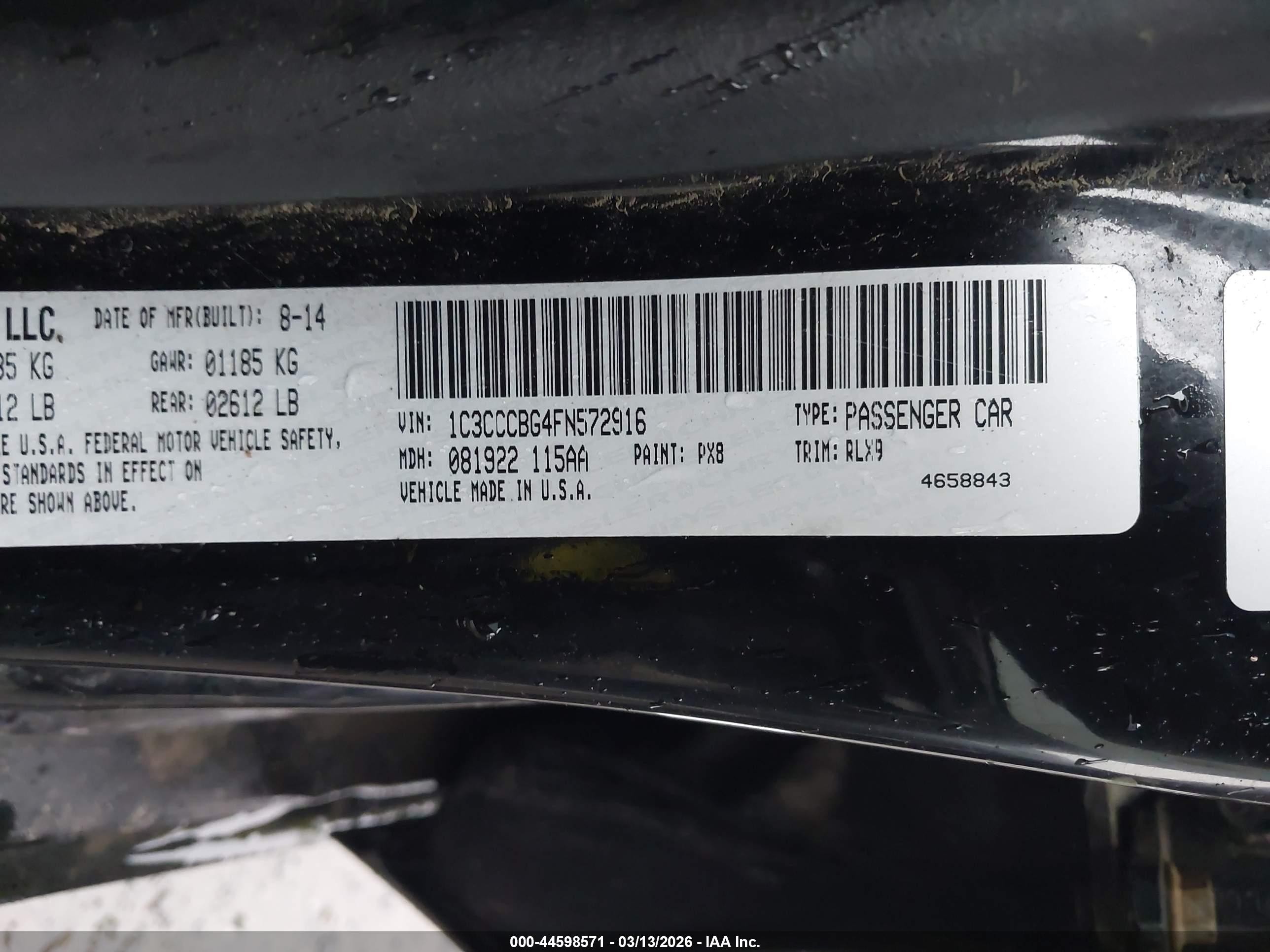 2015 Chrysler 200 S Black vin: 1C3CCCBG4FN572916