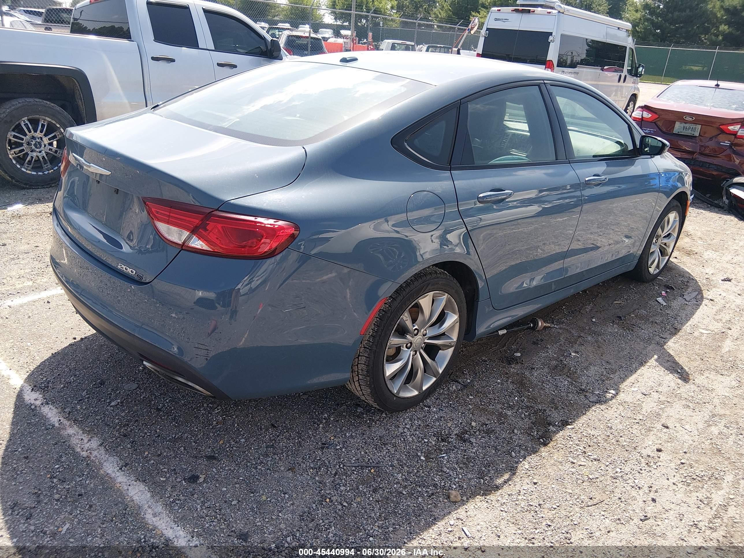2015 Chrysler 200 S Blue vin: 1C3CCCBG7FN597969