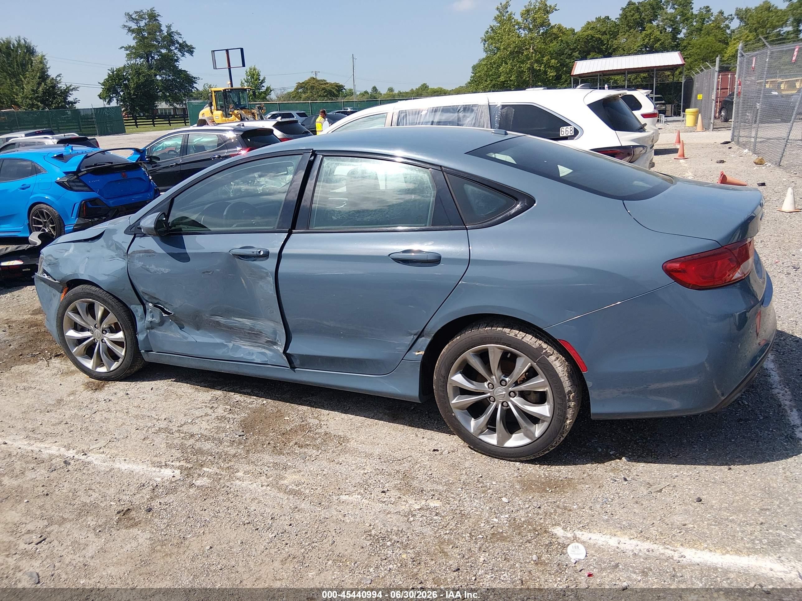 2015 Chrysler 200 S Blue vin: 1C3CCCBG7FN597969