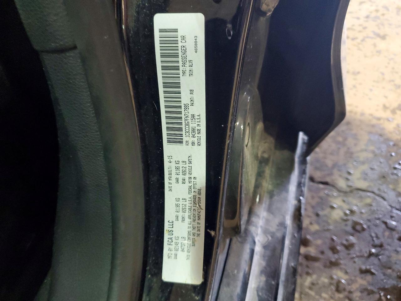 2015 Chrysler 200 S Black vin: 1C3CCCBG7FN717995