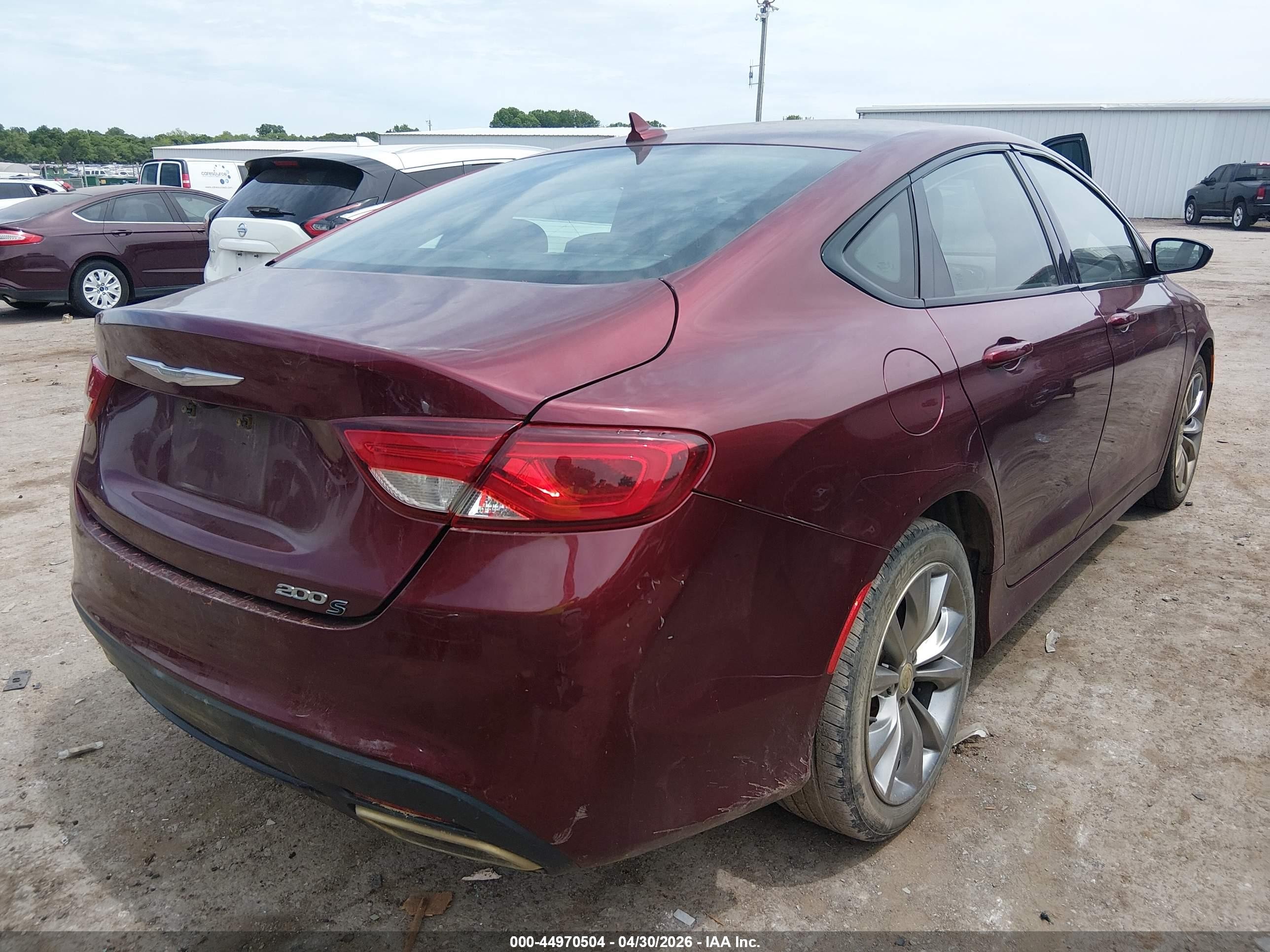 2015 Chrysler 200 S Maroon vin: 1C3CCCBGXFN514180