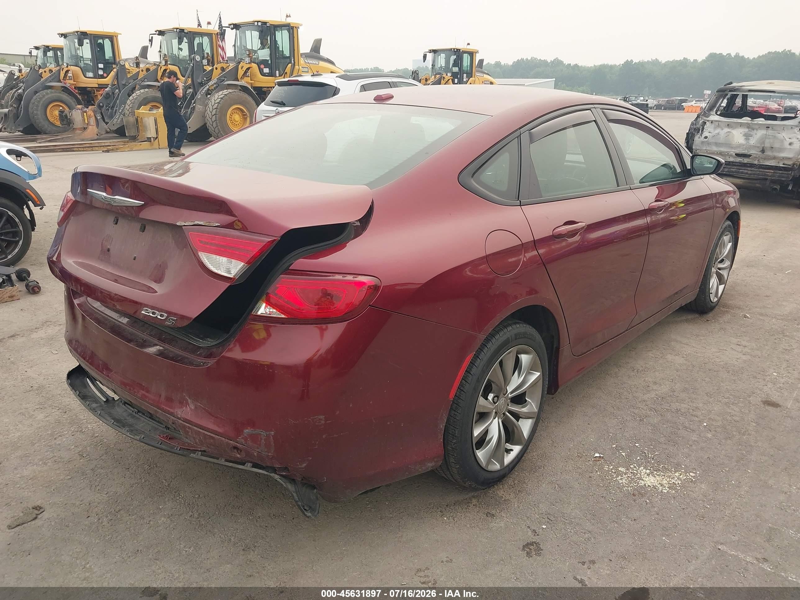 2015 Chrysler 200 S Красный vin: 1C3CCCBGXFN518178