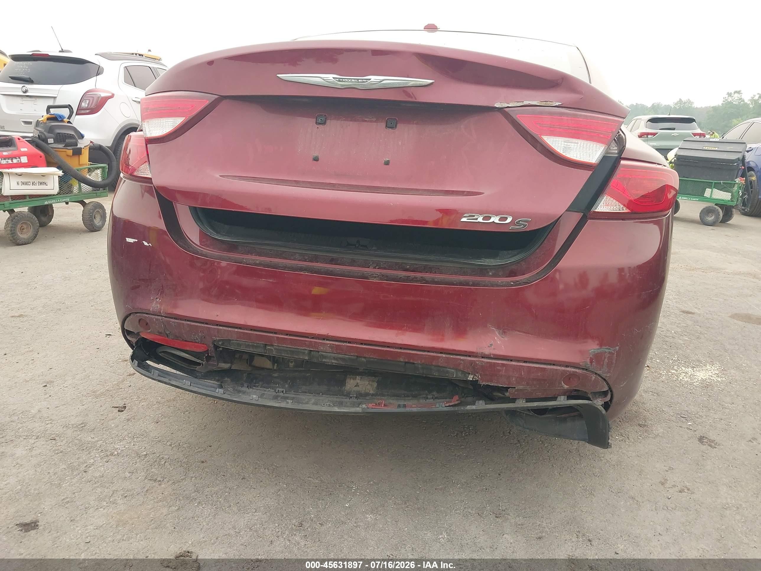 2015 Chrysler 200 S Красный vin: 1C3CCCBGXFN518178