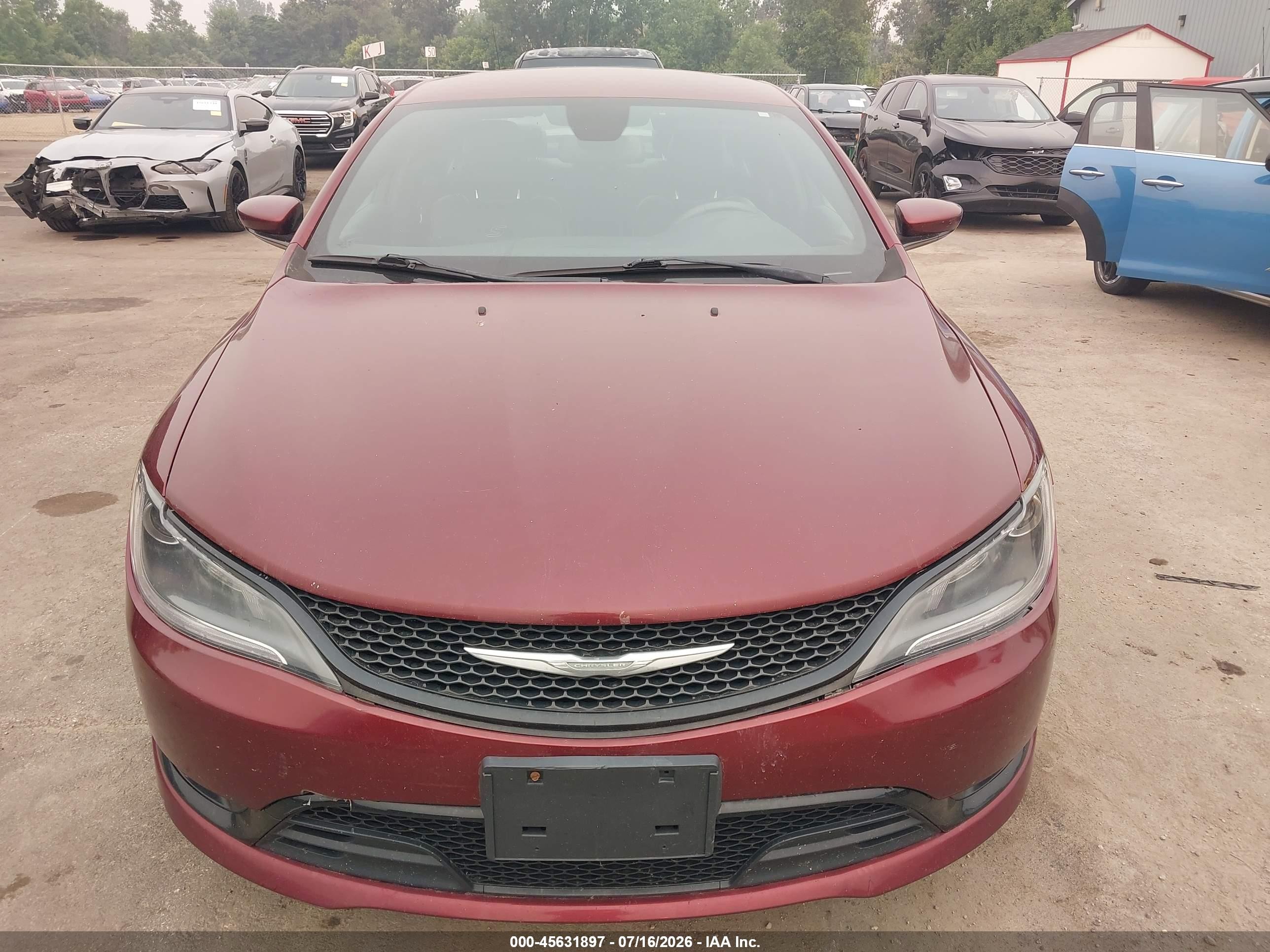 2015 Chrysler 200 S Красный vin: 1C3CCCBGXFN518178