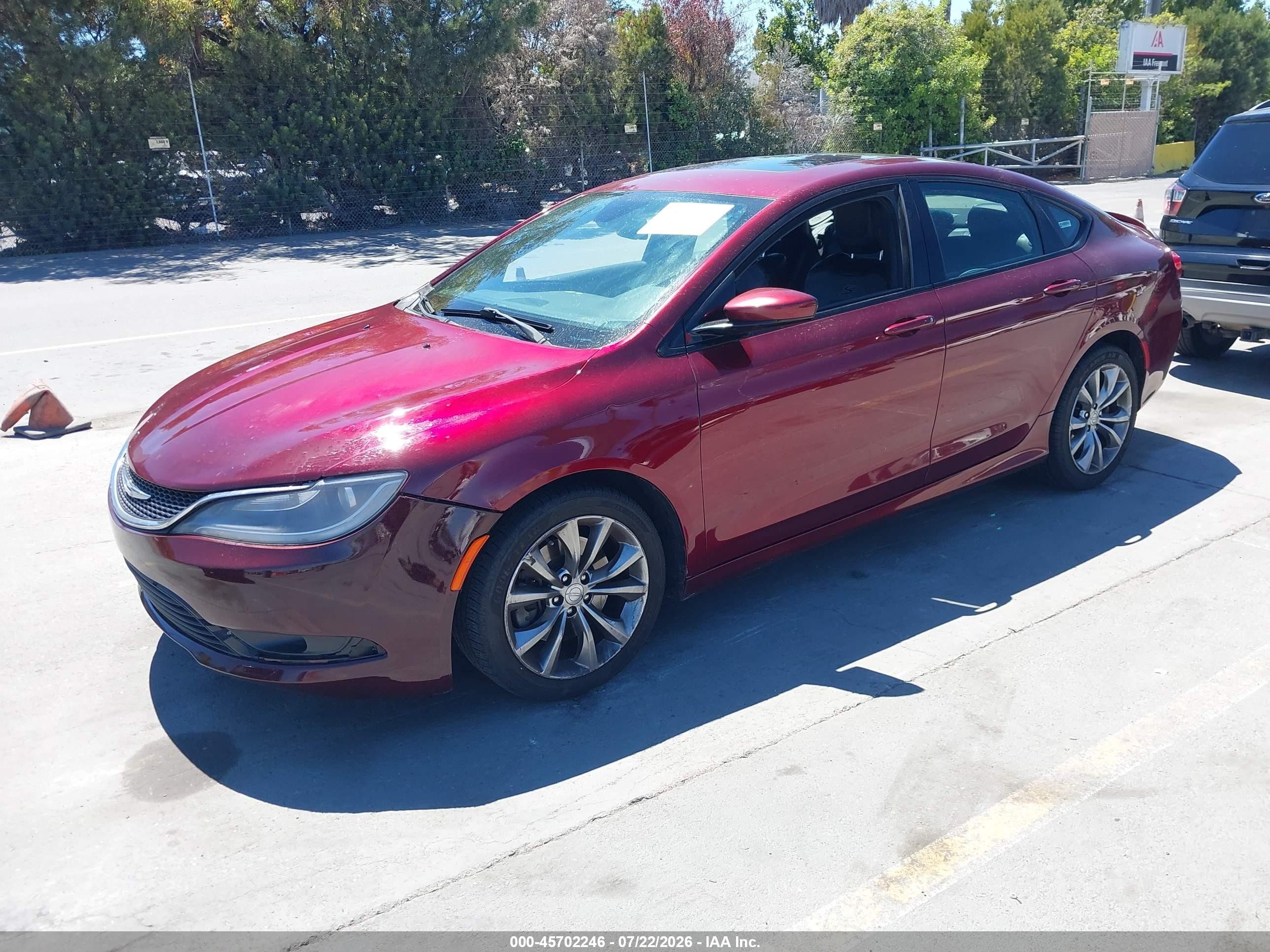 2015 Chrysler 200 S Maroon vin: 1C3CCCBGXFN526183