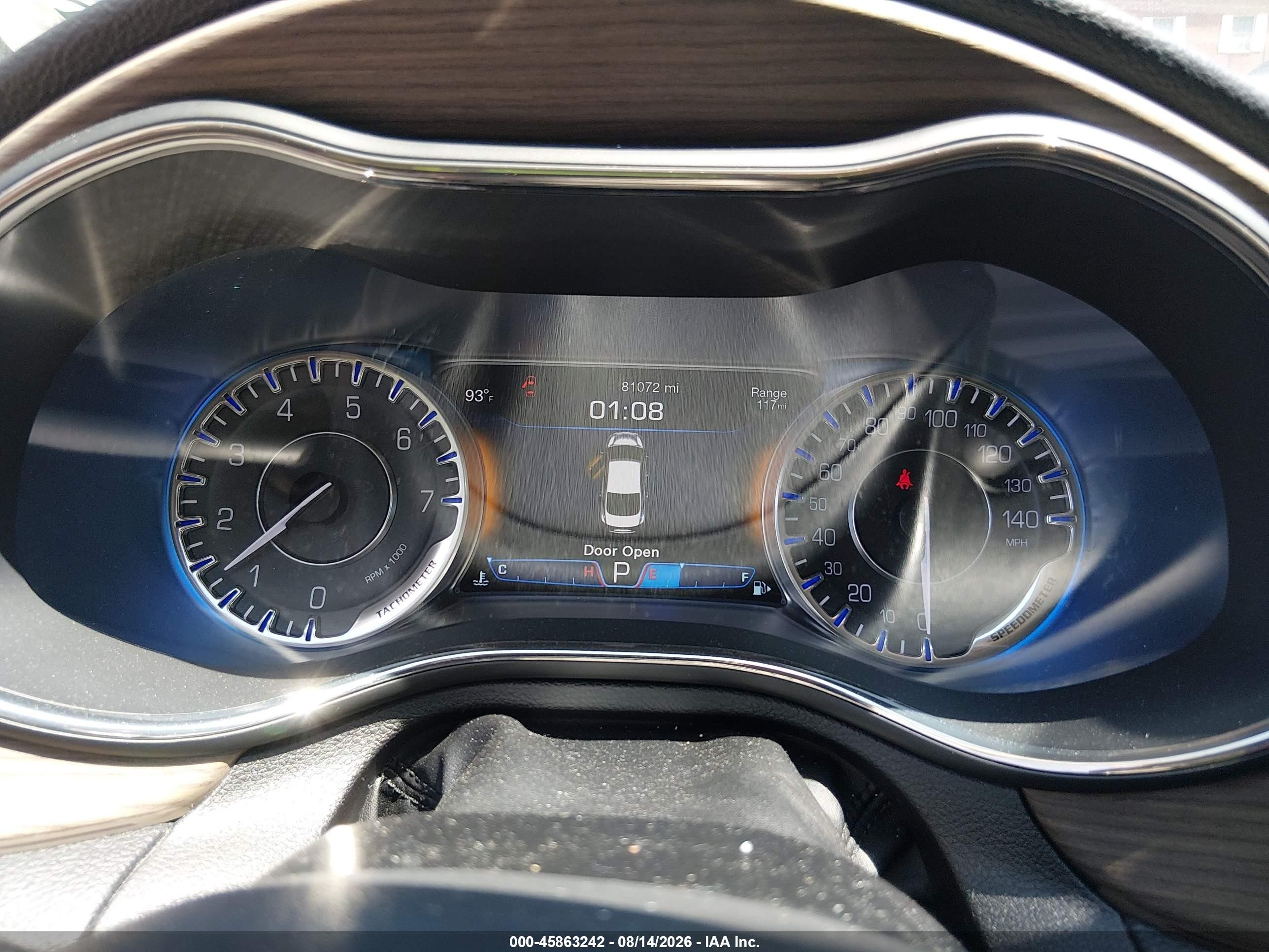 2015 Chrysler 200 C Blue vin: 1C3CCCCB0FN565884